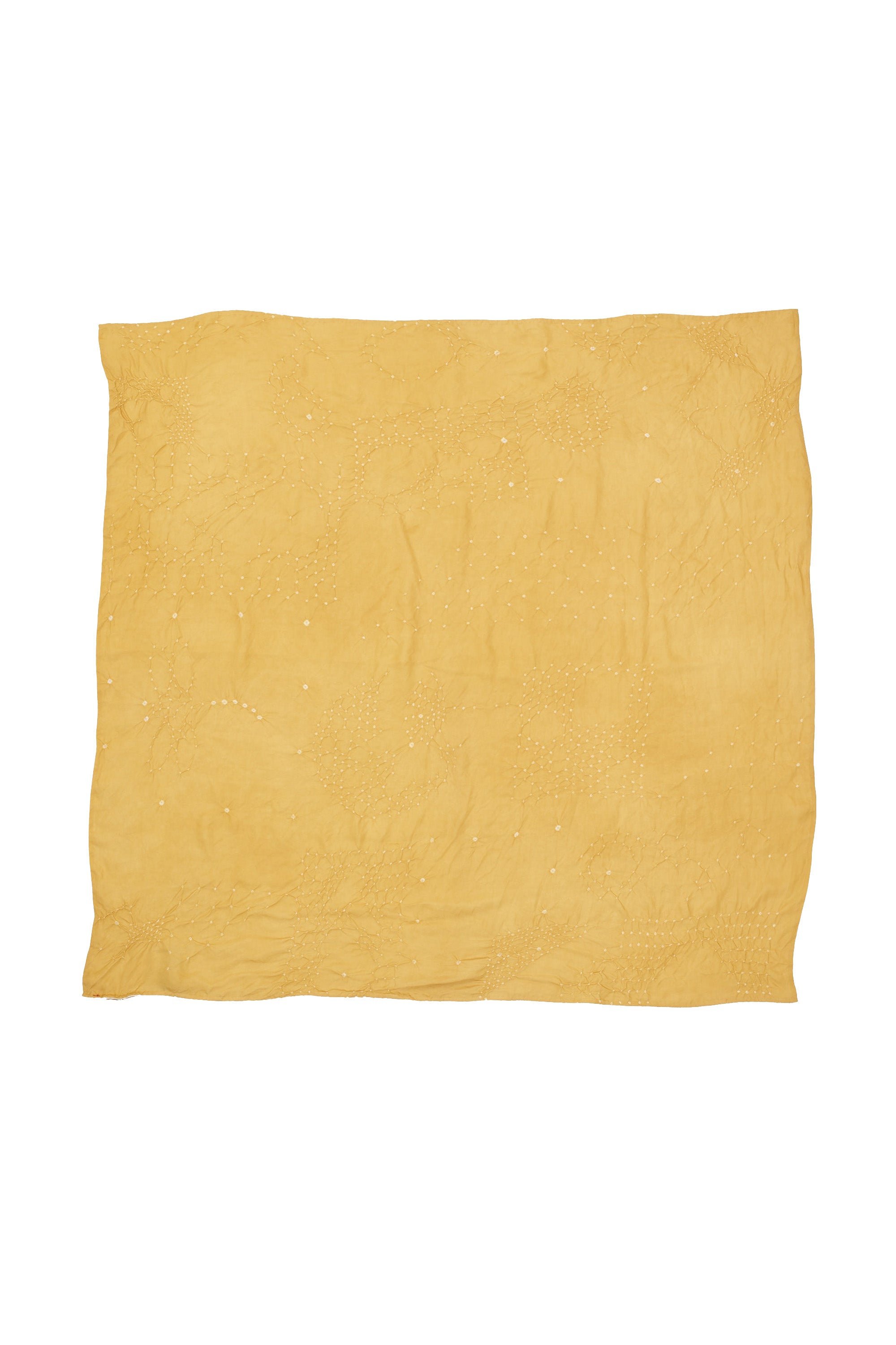 OCHRE YELLOW SILK WITH BANDHANI SCARF