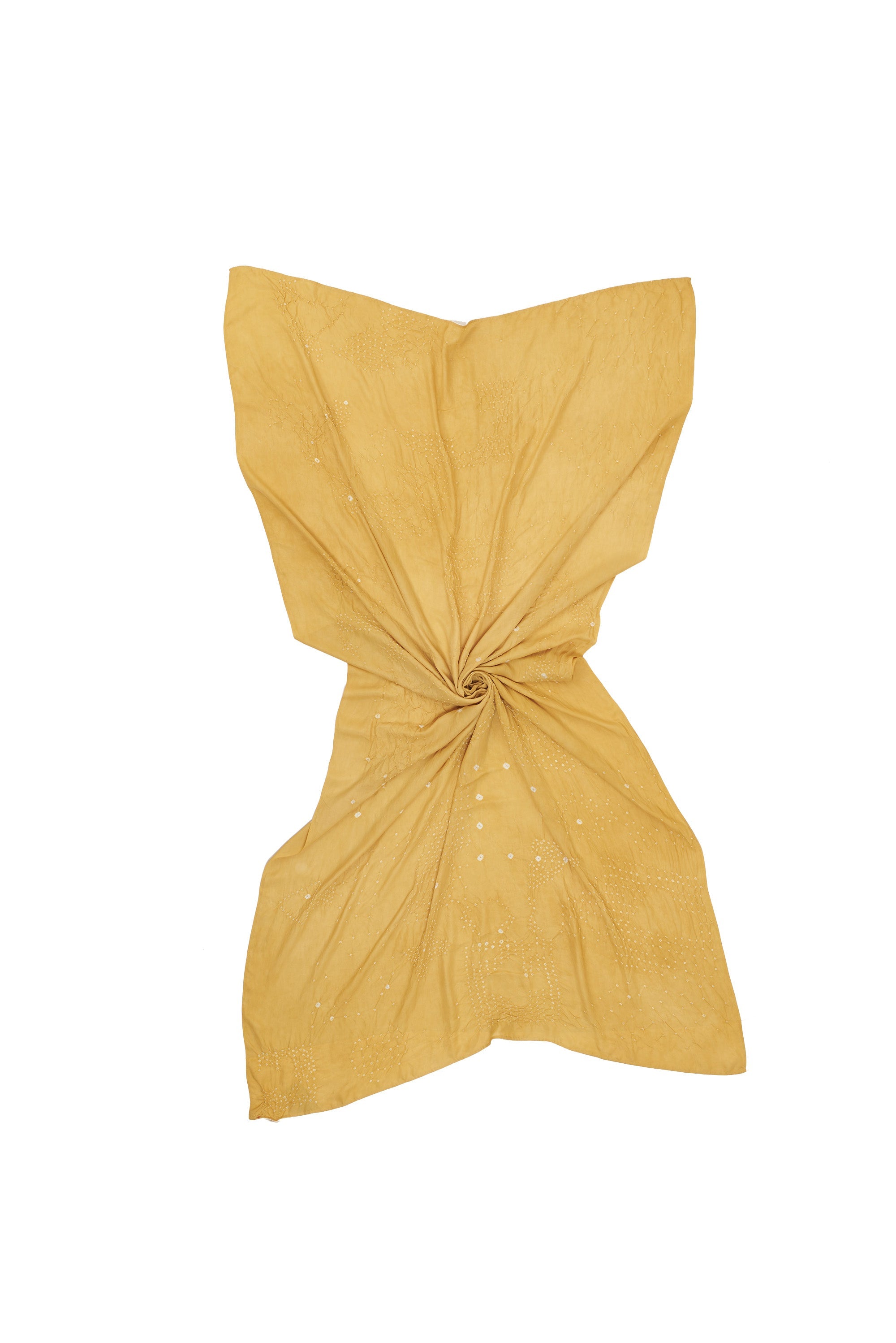 YELLOW SILK BANDHANI SHAWL