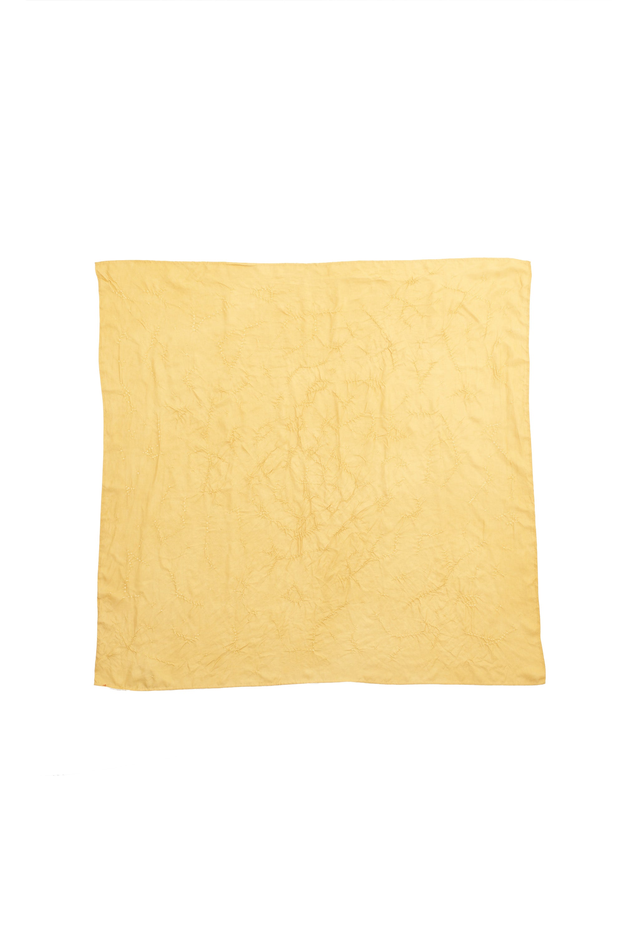 OCHER YELLOW SILK WITH BANDHANI SCARF