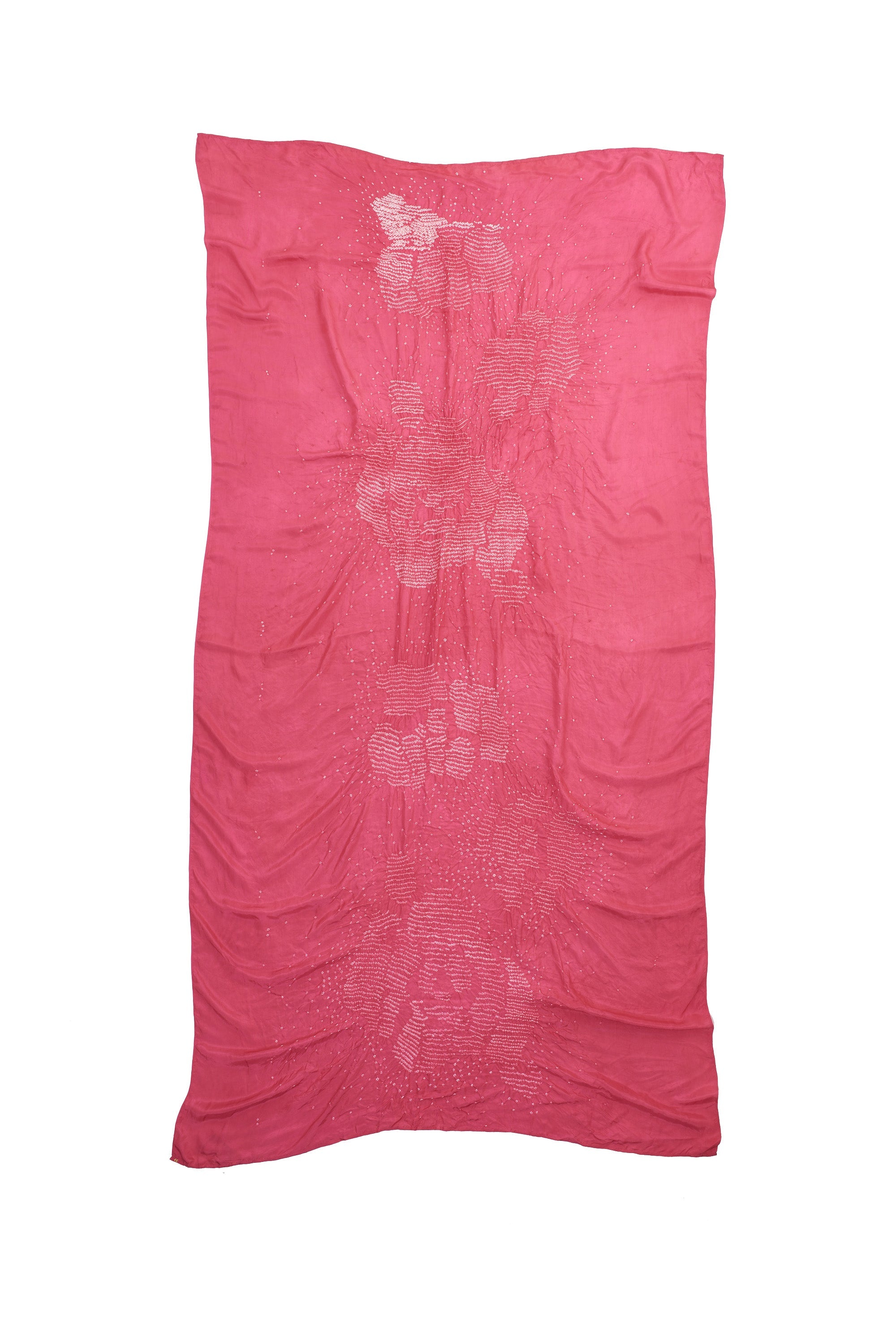 PINK WOOD SILK WITH BANDHANI SHAWL