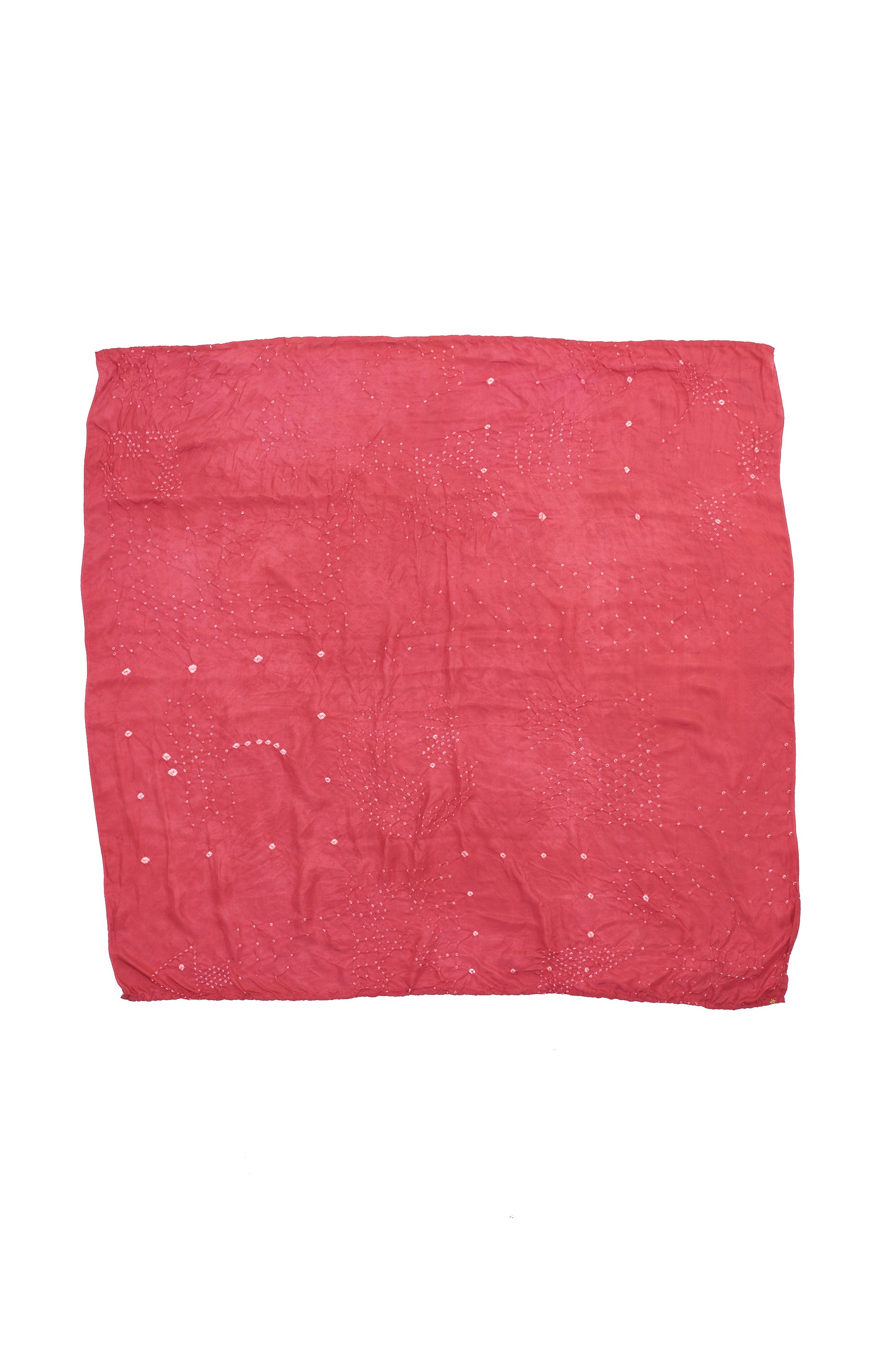 PINK WOOD SILK WITH BANDHANI SCARF