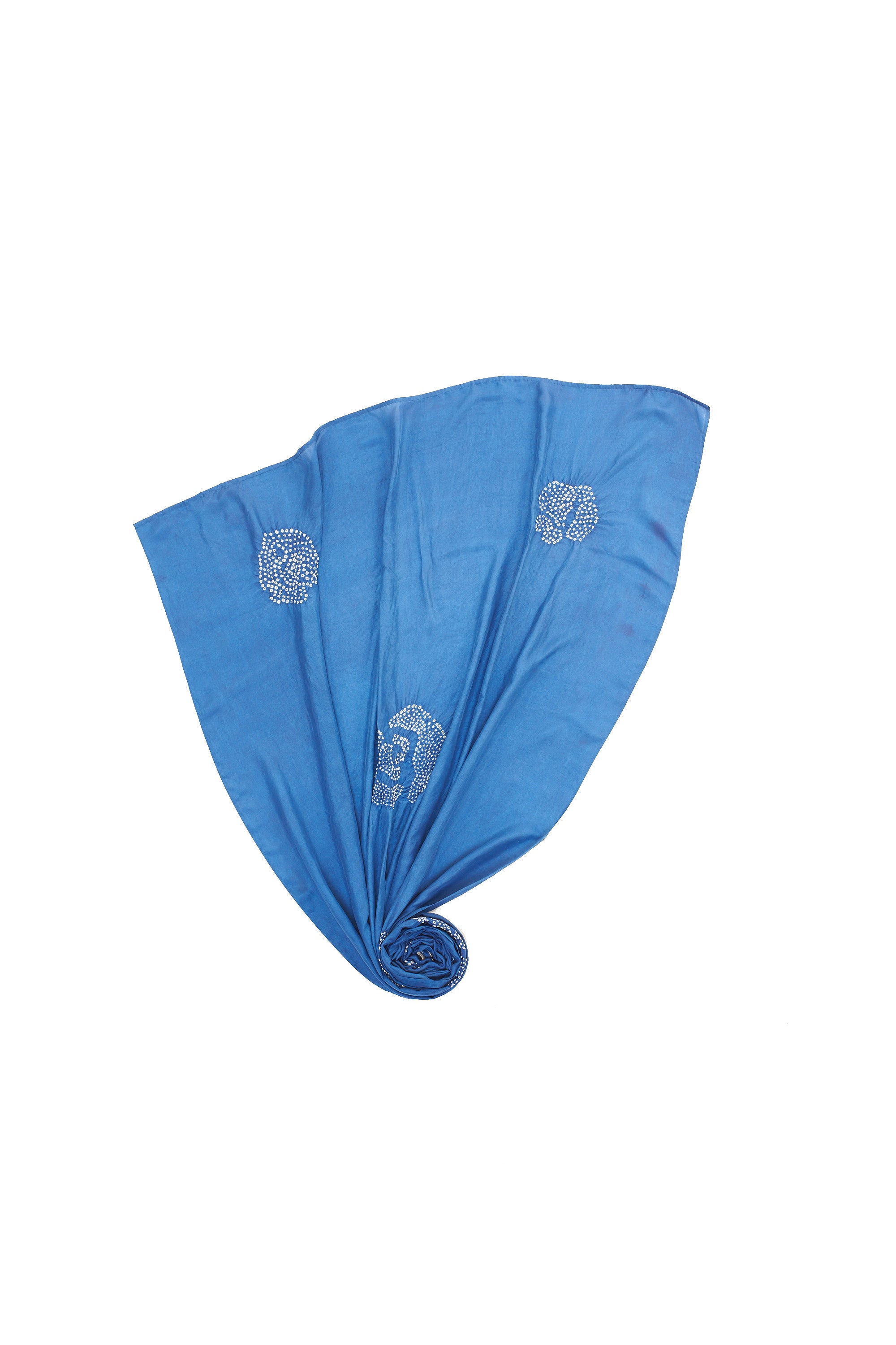 MEDIUM INDIGO SILK WITH BANDHANI SHAWL