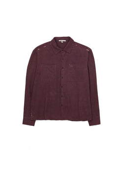 UNGENDERED COTTON SHIRT IN RAISIN PURPLE