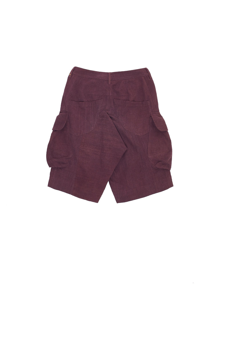 Raisin Purple Engineered Men'S Organic Cotton Cargo Shorts