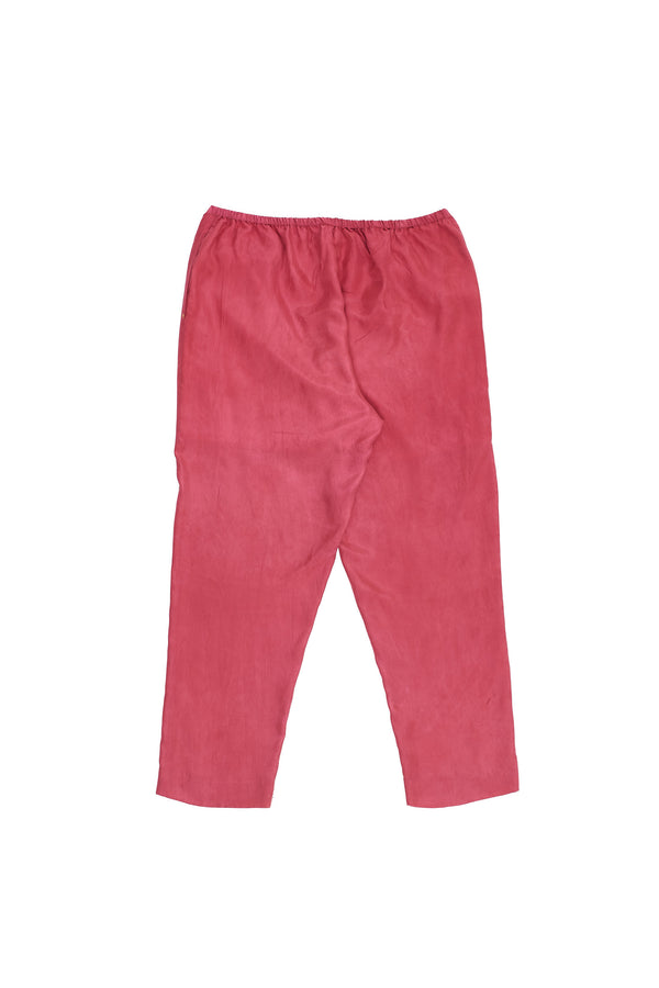 PINK SILK PANTS