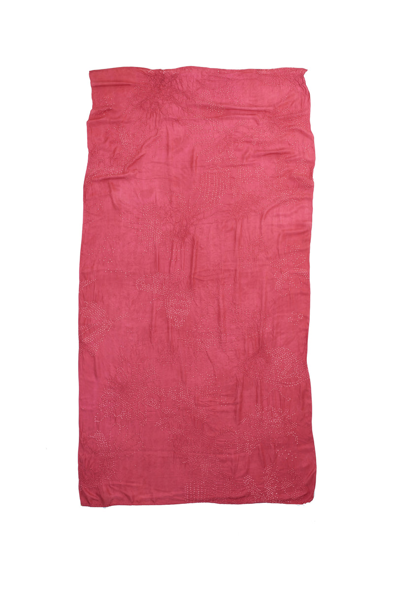 PINK WOOD SILK WITH BANDHANI SHAWL