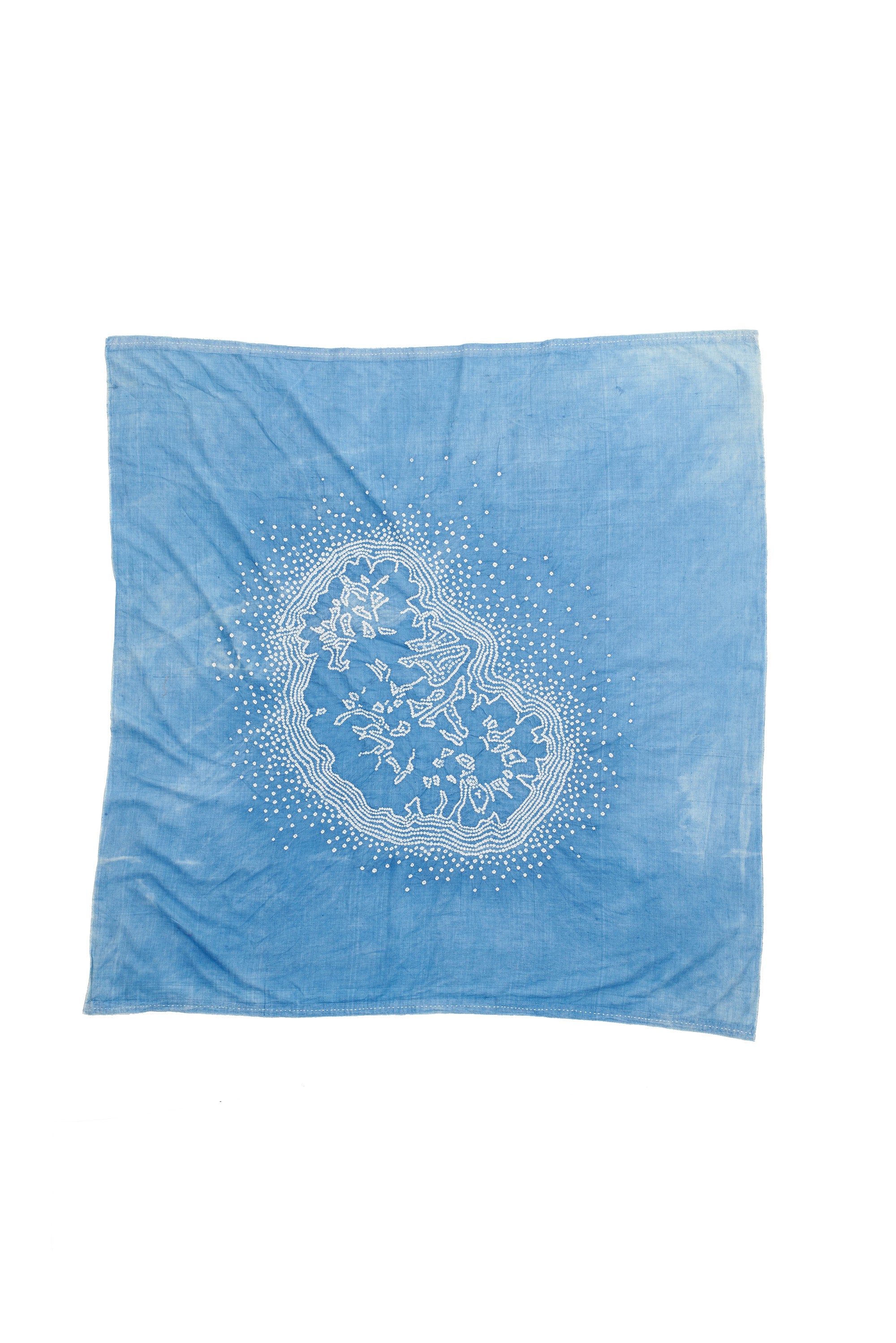 INDIGO COTTON WITH BANDHANI SCARF