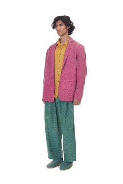 Fuschia Pink All Over Bandhani Oversized Jacket