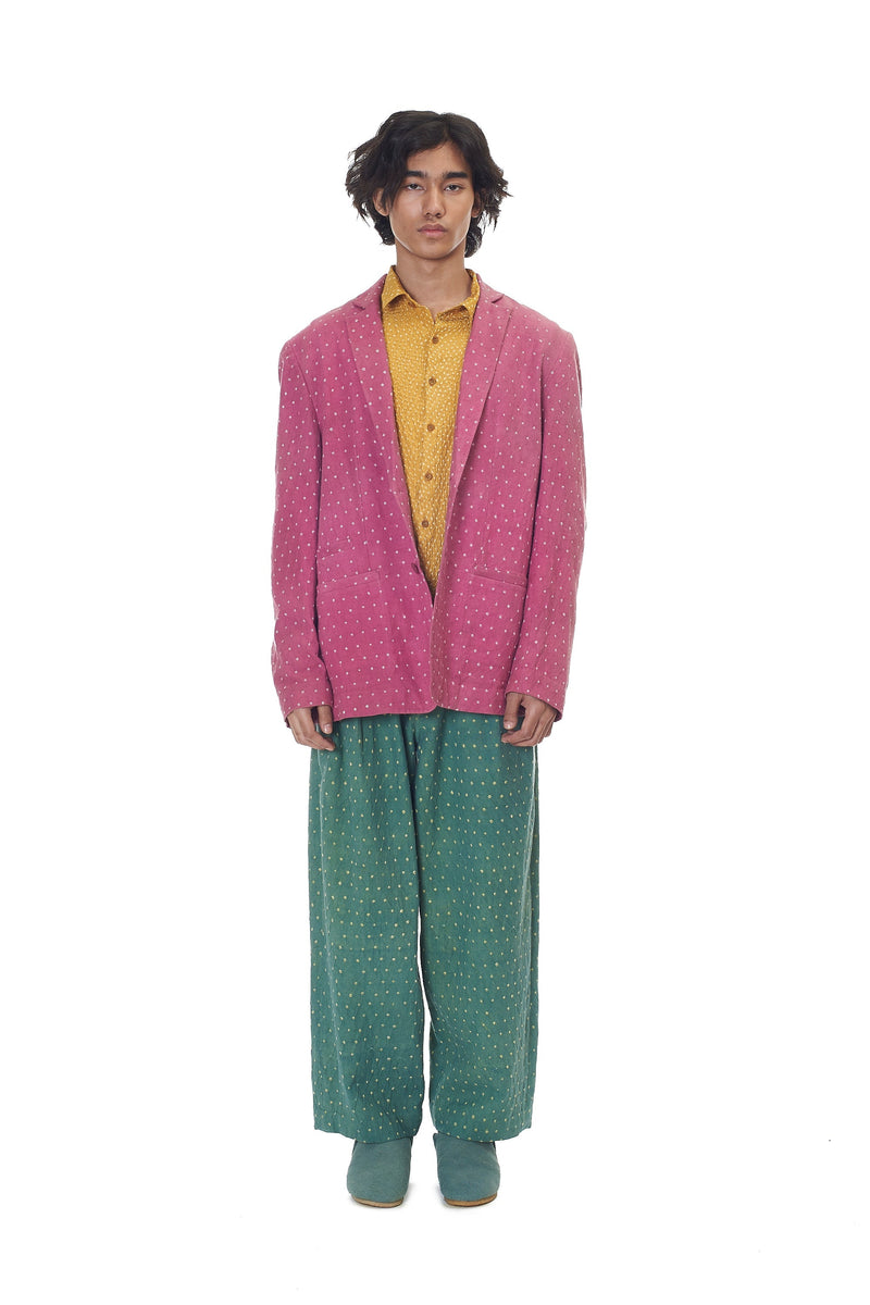 Fuschia Pink All Over Bandhani Oversized Jacket