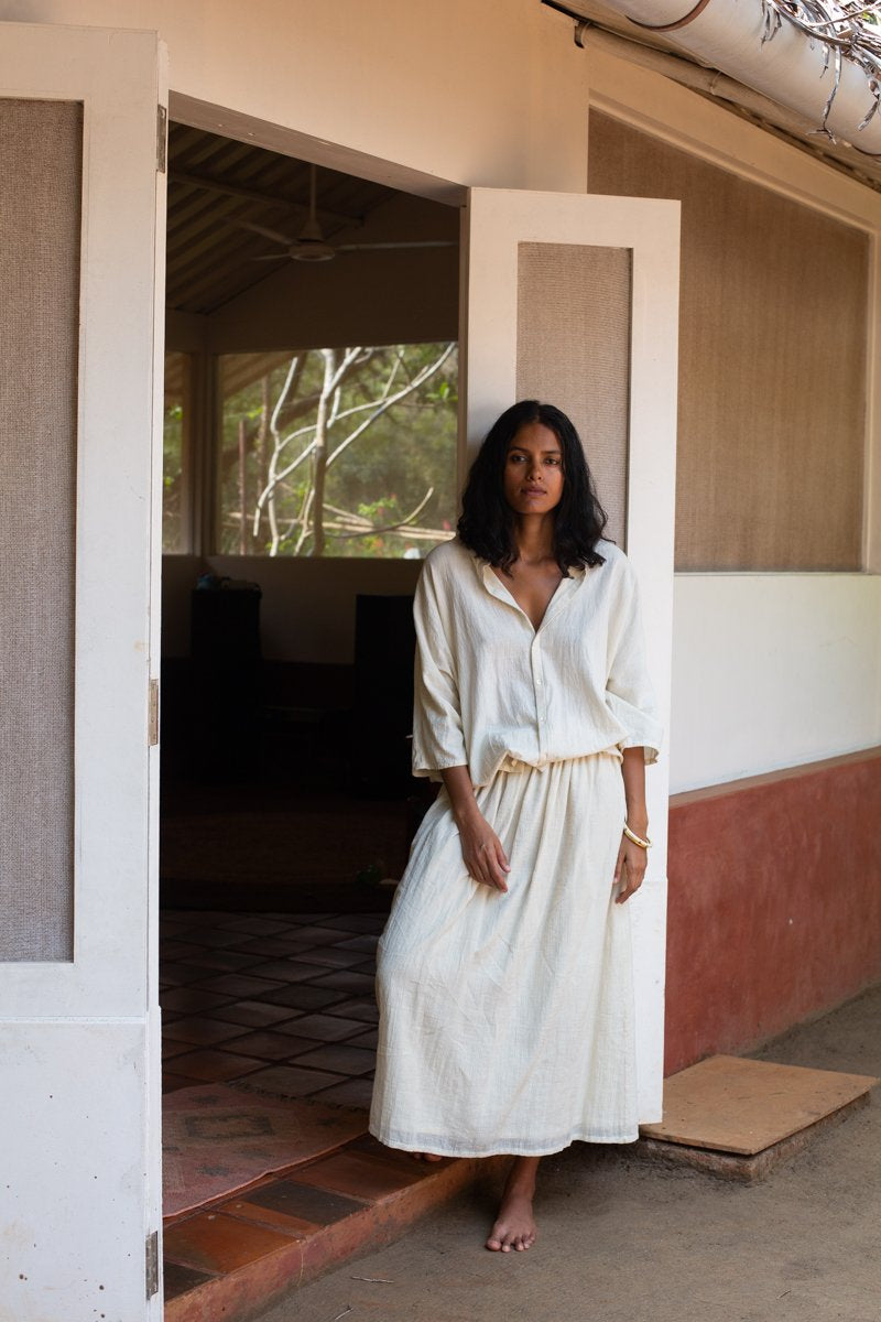 Organic Cotton Gathered Skirt