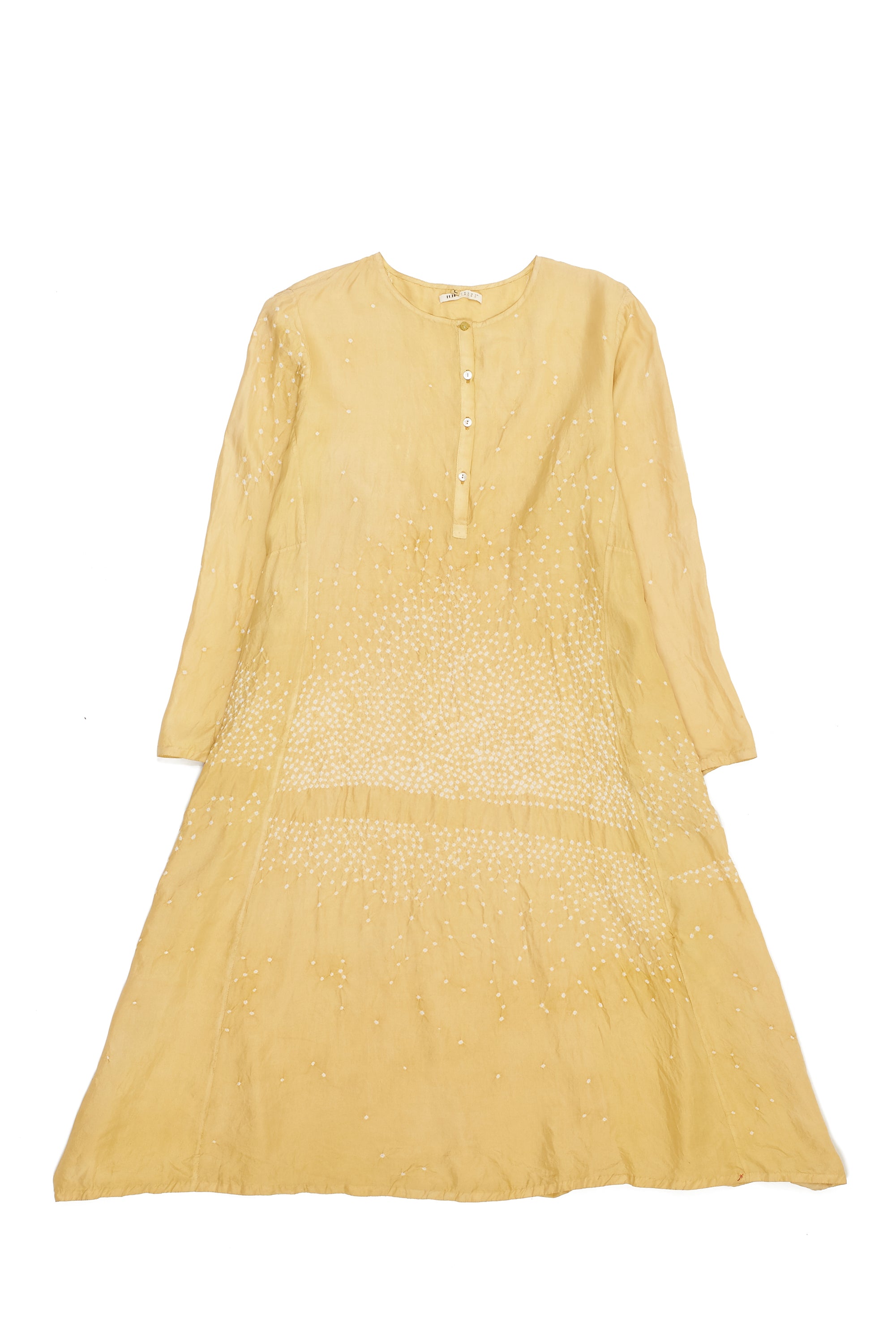 OCHRE YELLOW BANDHANI DRESS