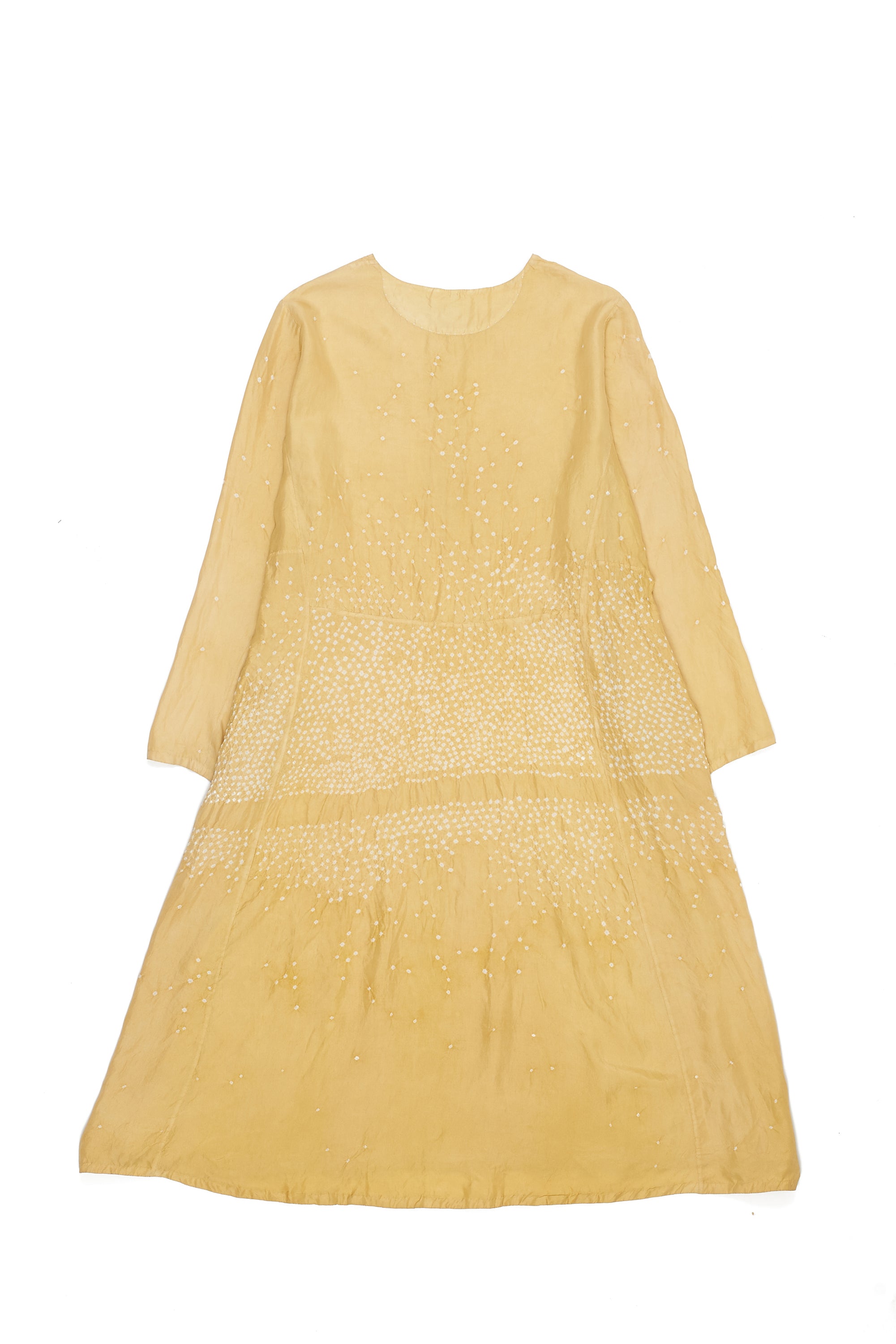 OCHRE YELLOW BANDHANI DRESS