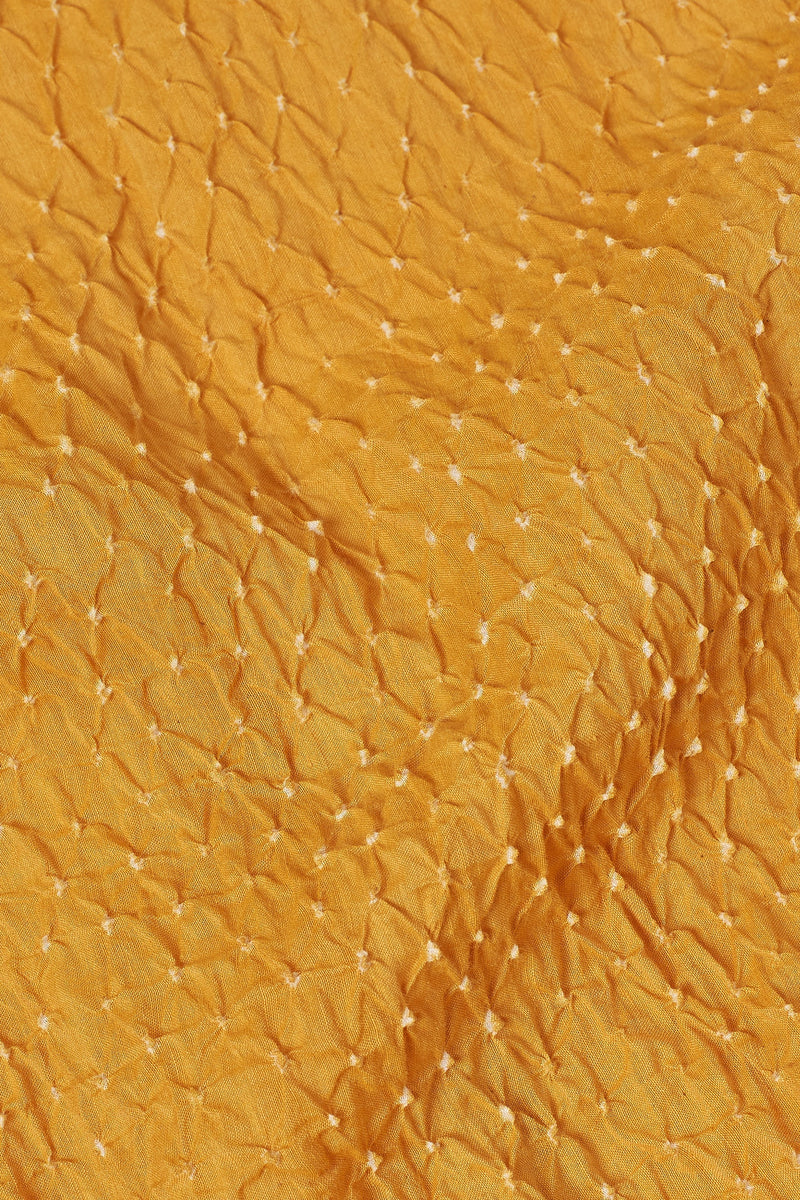 Mango Yellow All Over Bandhani Silk Pants