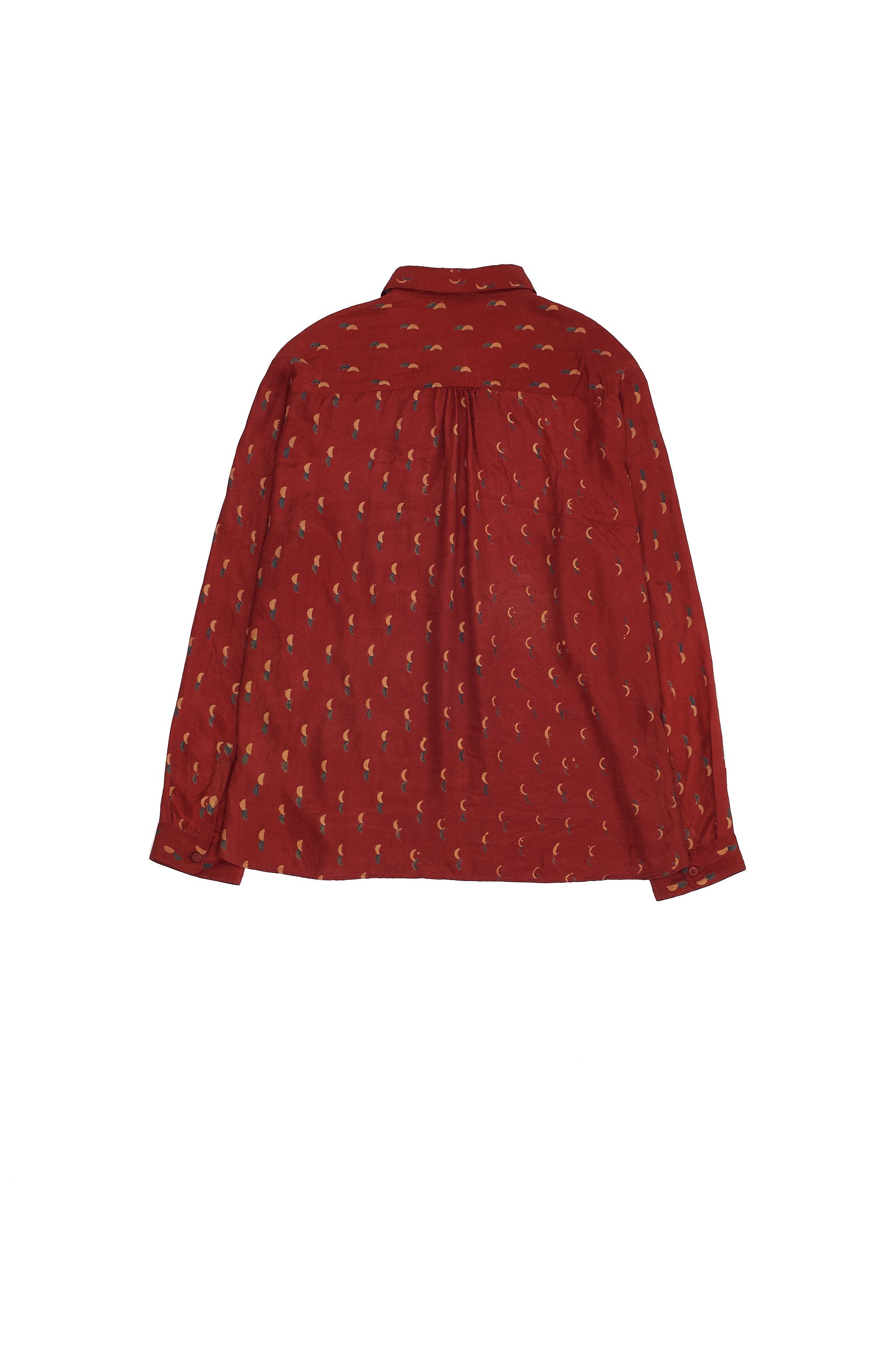 Red Block Printed Statement Shirt