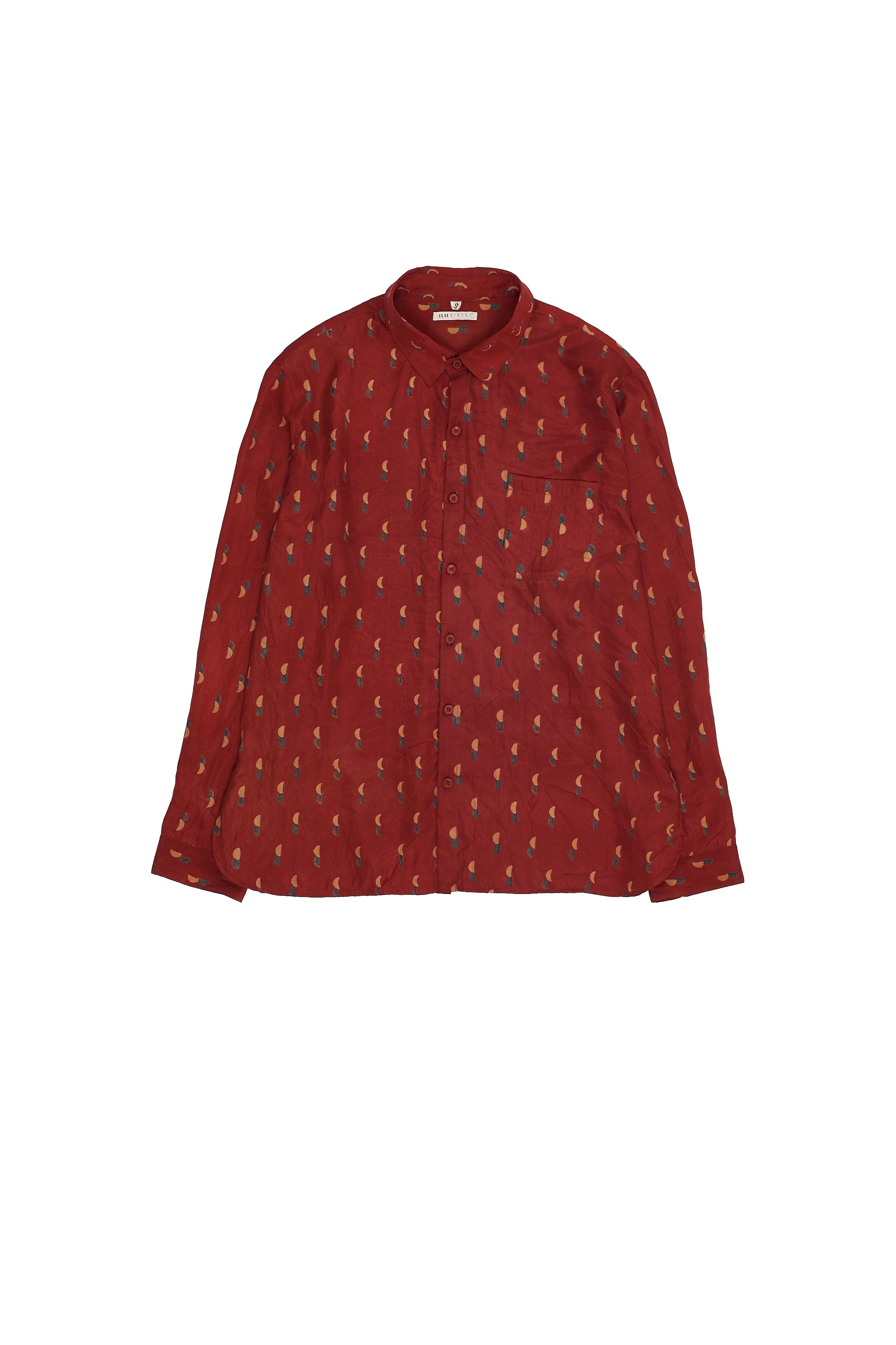 Red Block Printed Statement Shirt