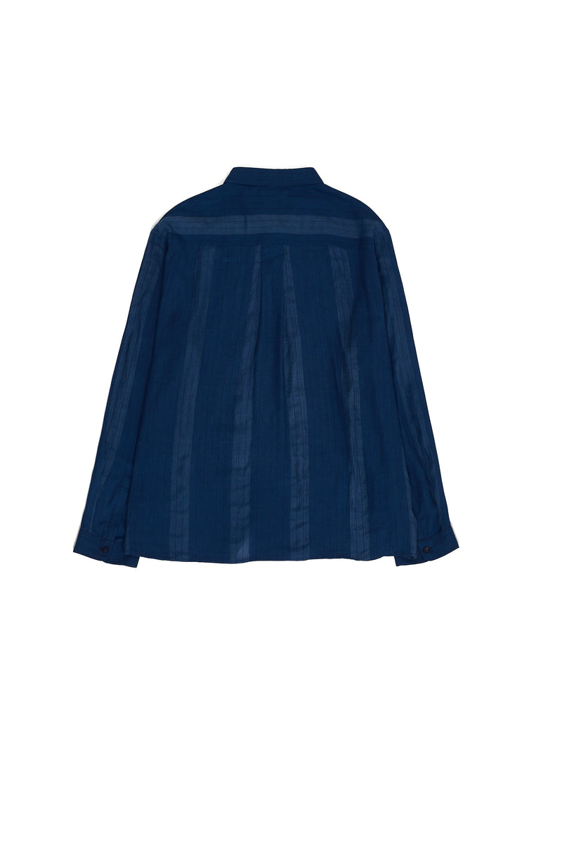 INDIGO BLOCKPRINTED SUMMER SHIRT