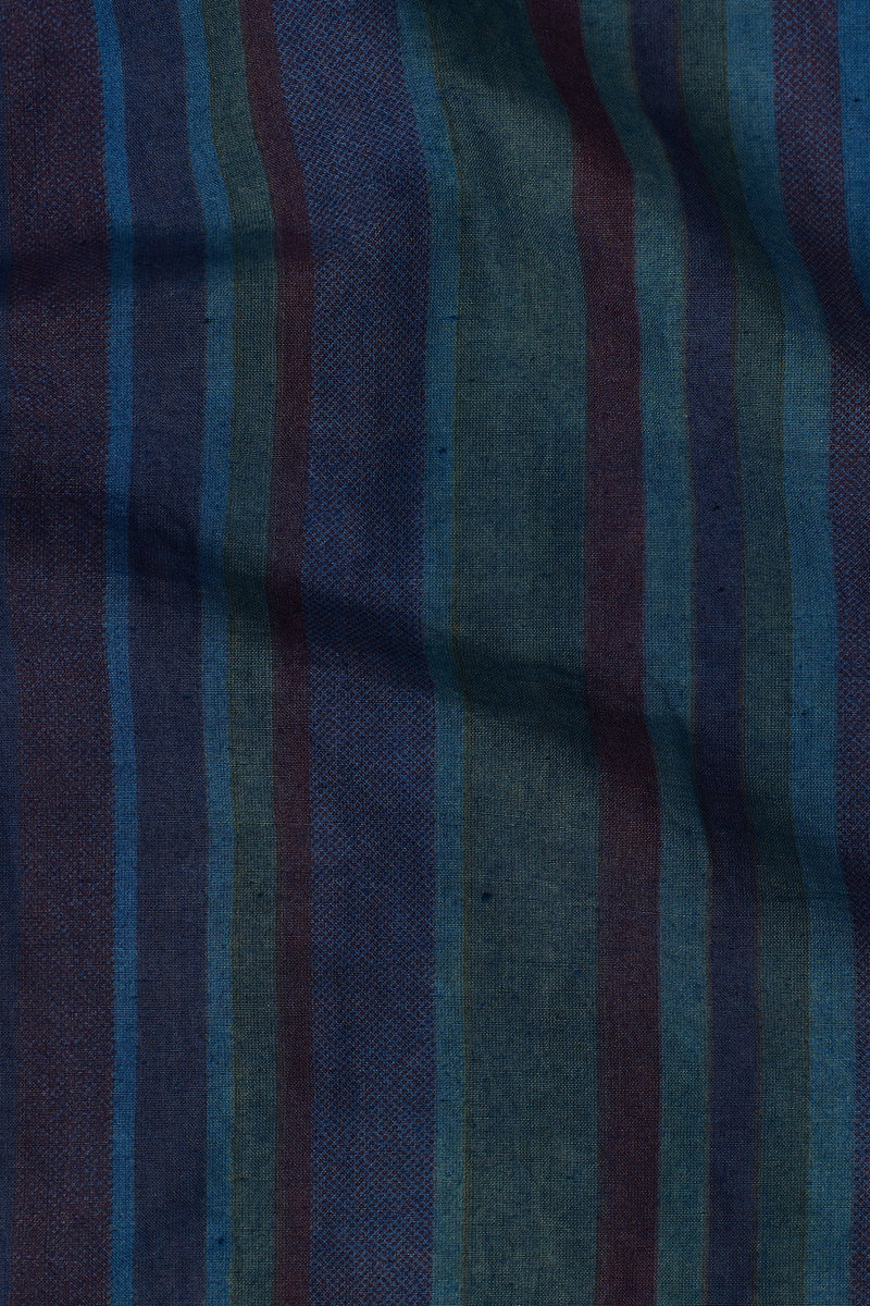 SCREENPRINTED UNISEX SPREAD COLLAR SILK SHIRT