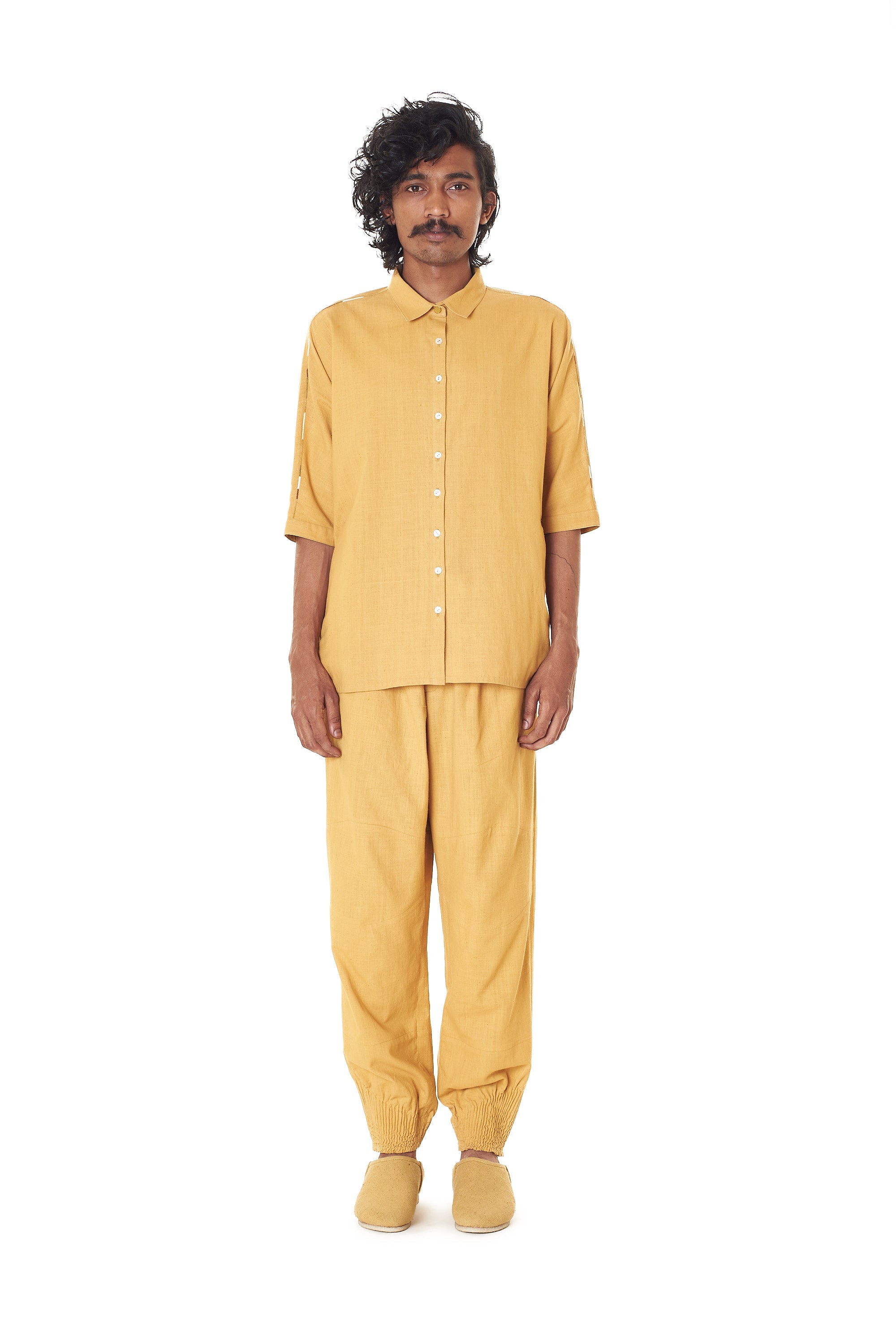 MUSTARD YELLOW ORGANIC COTTON JOGGERS