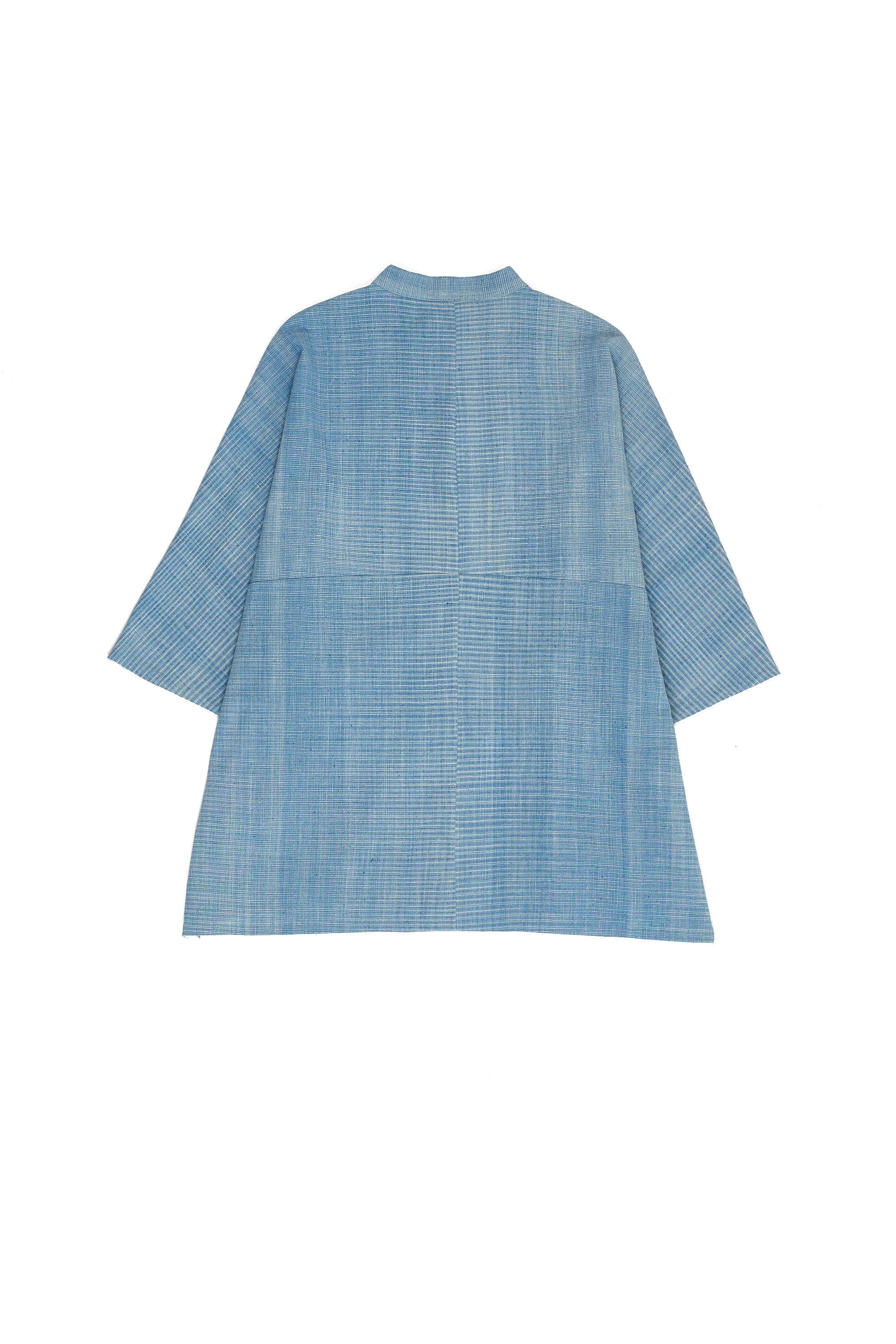 SHADES OF INDIGO CAPE SLEEVE SHIRT