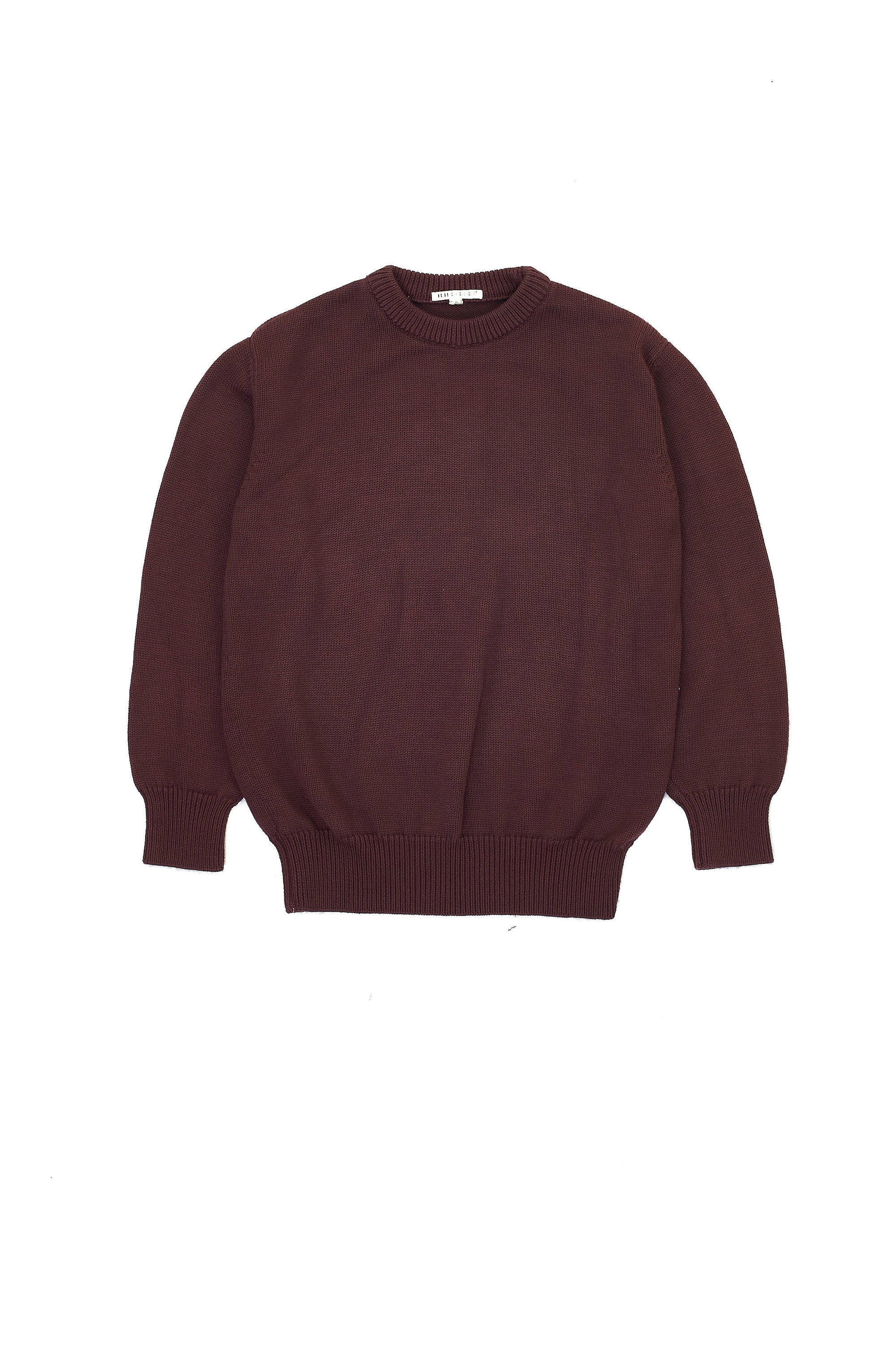 MERINO WOOL CREWNECK SWEATER IN PURPLE RAISIN