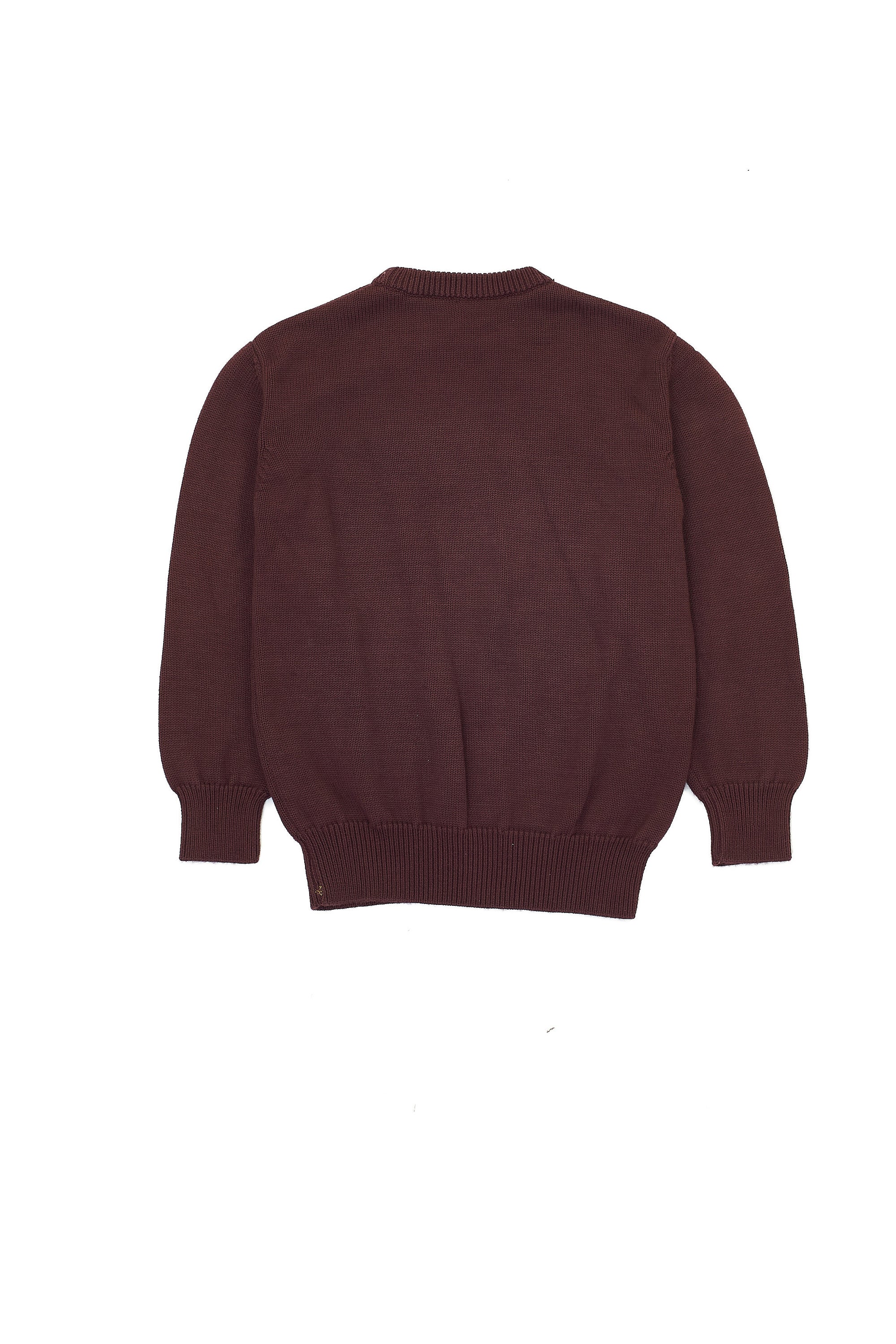 MERINO WOOL CREWNECK SWEATER IN PURPLE RAISIN