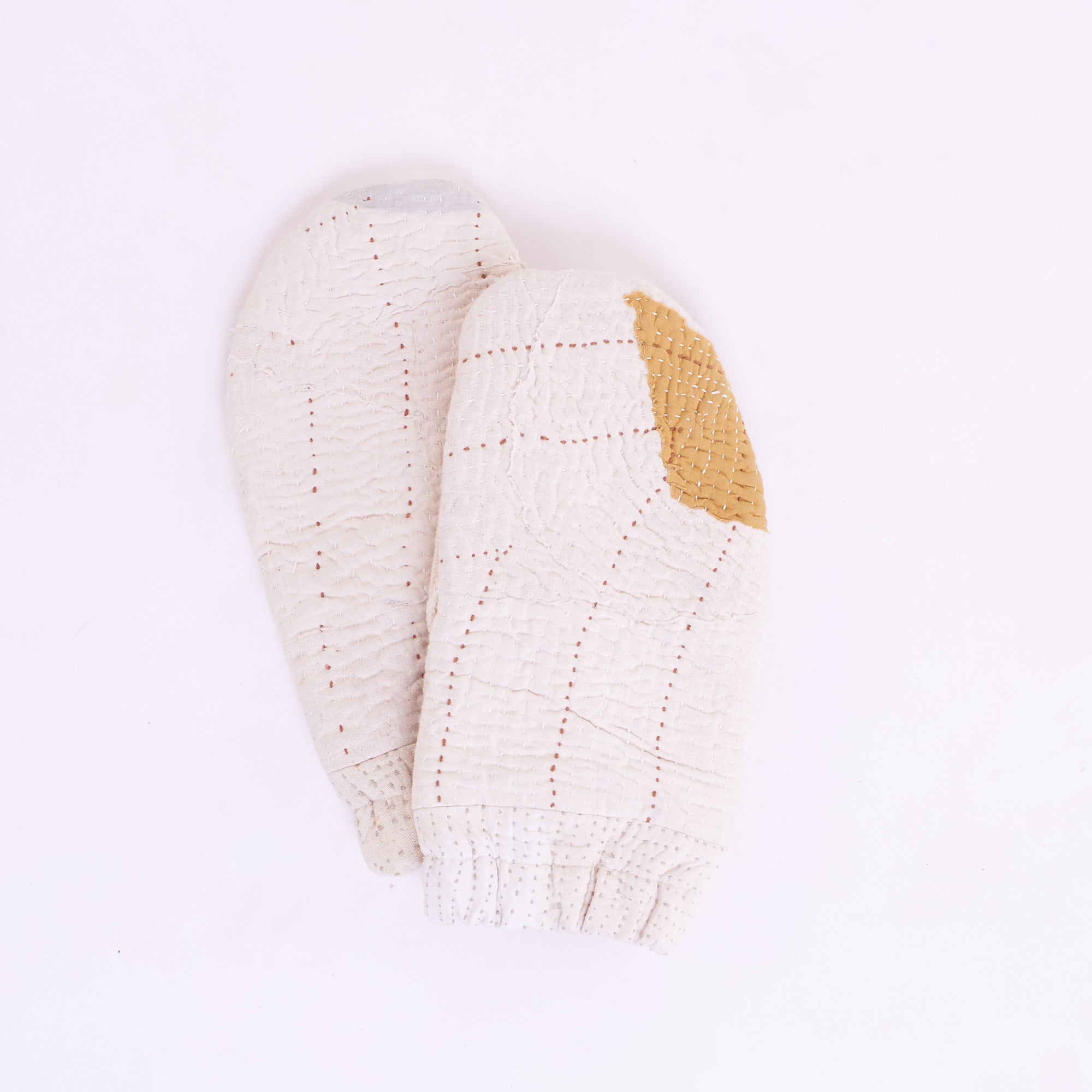 PATCHWORK MITTEN GLOVES