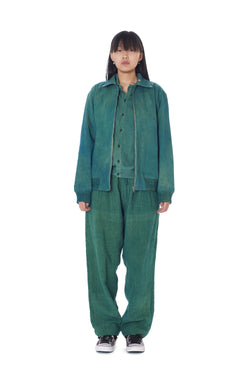 OLIVE GREEN STATEMENT MULTI-COLOURED SHIBORI JACKET