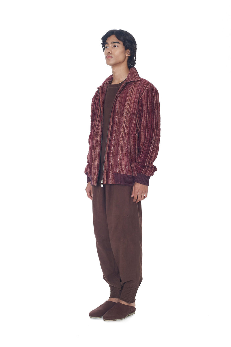 Multi-Coloured Desi Wool Yarn Dyed Stripe Jacket