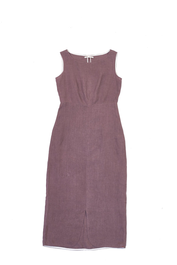 WINE SHEATH DRESS WITH SLIT