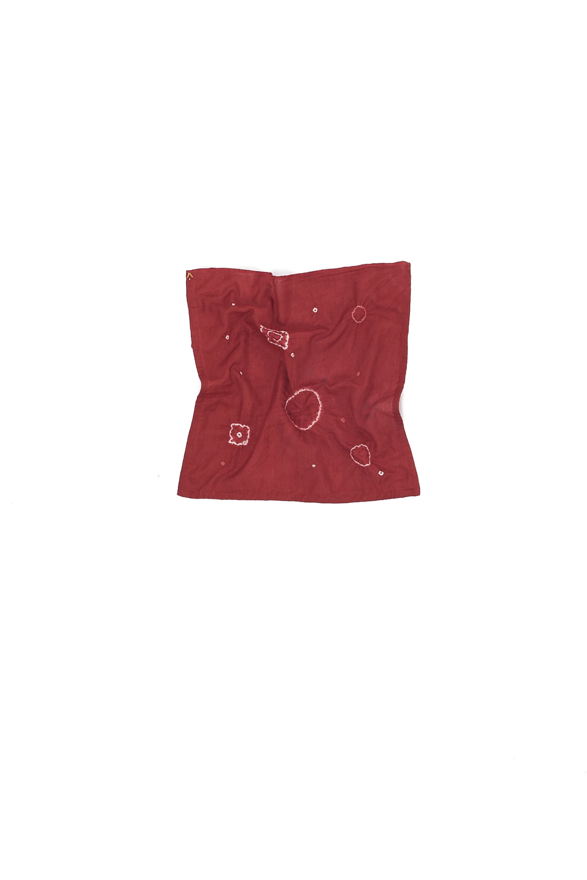 Crimson Pink Cotton Silk Napkin Crafted With Shibori