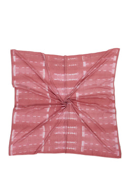 Chalk Pink Shibori Cotton Silk Scarf