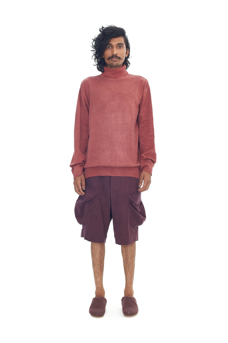 ROGUE PINK LIGHT WEIGHT TURTLENECK SWEATER