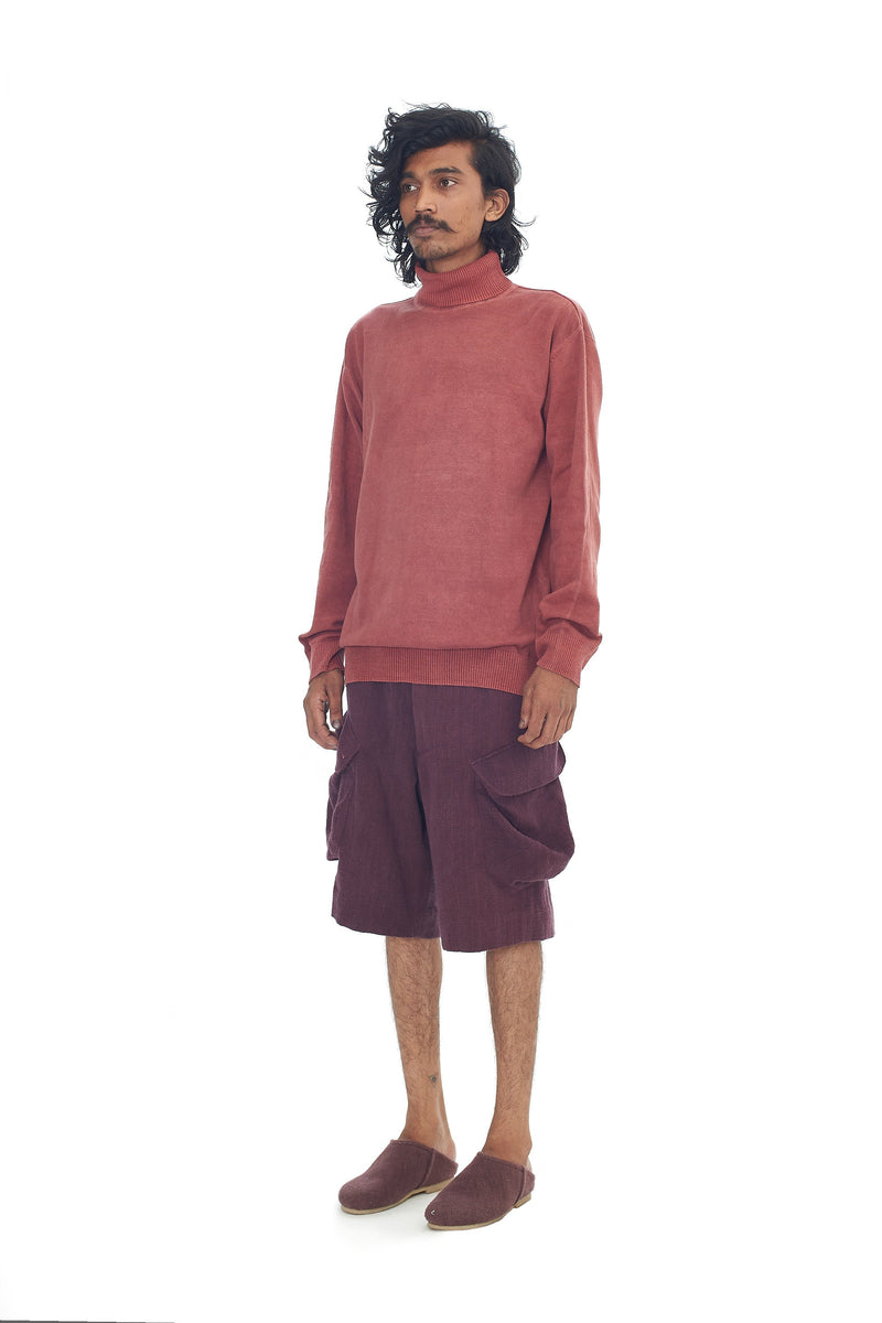 ROGUE PINK LIGHT WEIGHT TURTLENECK SWEATER