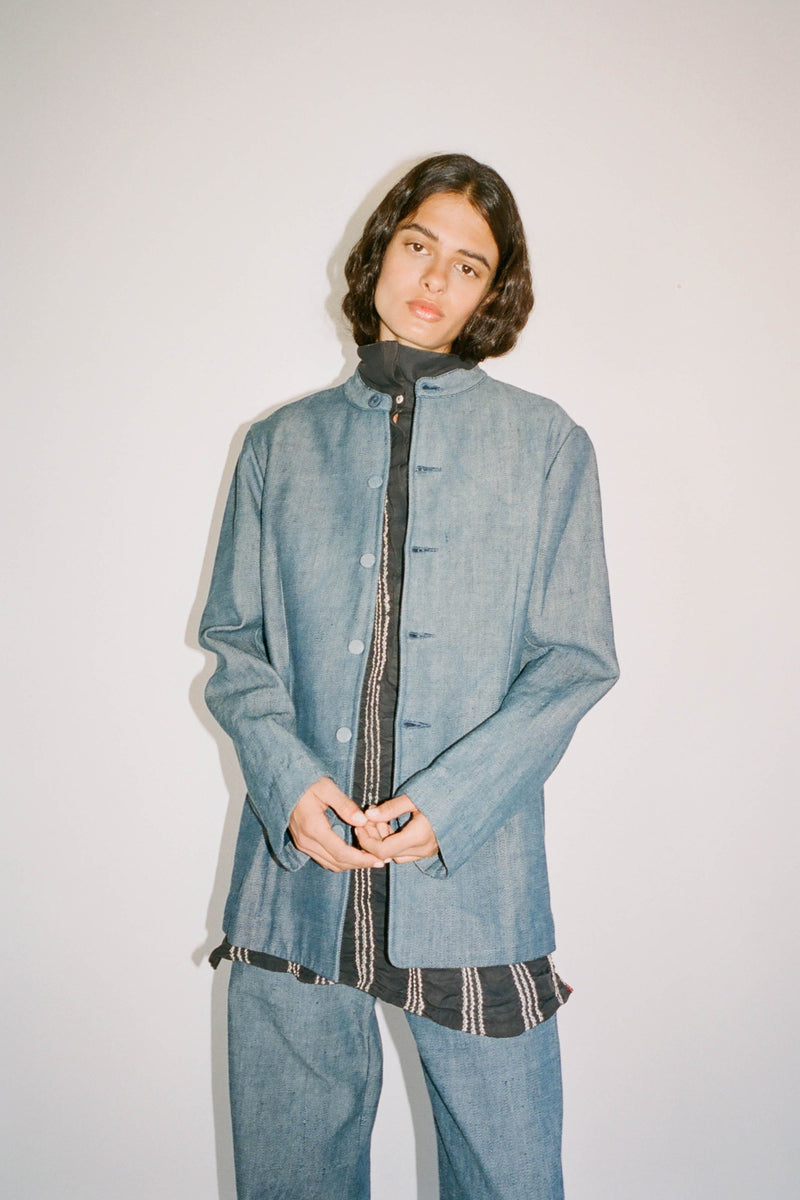 PIN STRIPE BANDHANI SHIRT