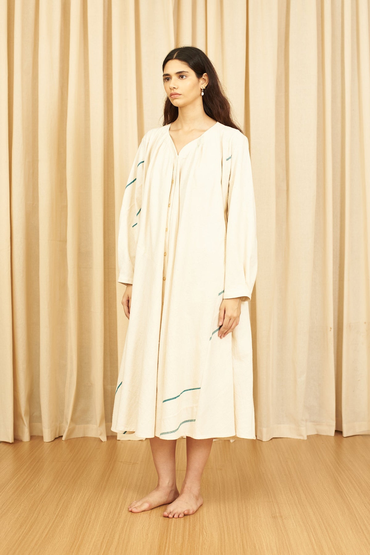 Off-White Ecru Undyed Statement Dress
