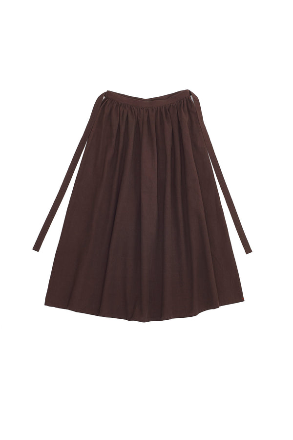 Burnt Umber Full Length Flared Skirt