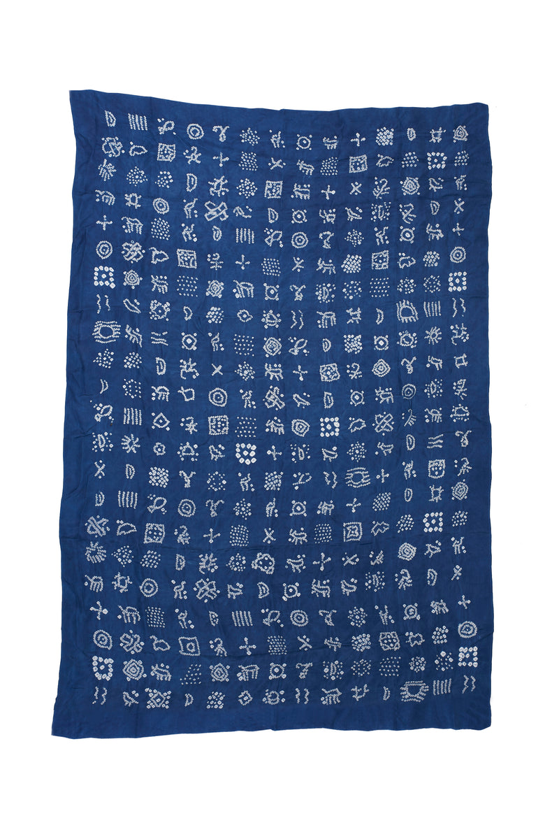 Indigo Silk Bandhani Craft