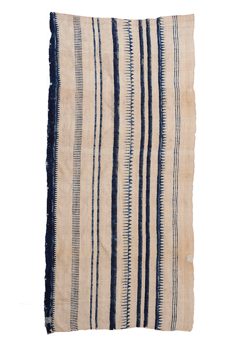 Off-White Block Printed Wool Shawl