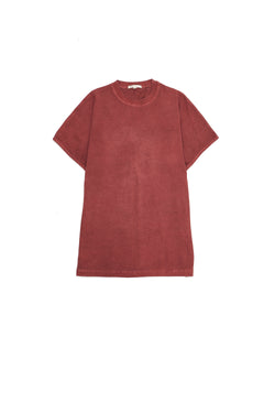 Rogue Pink Organic Cotton Relaxed Fit Knitted T-Shirt With Hand Embroidered Details