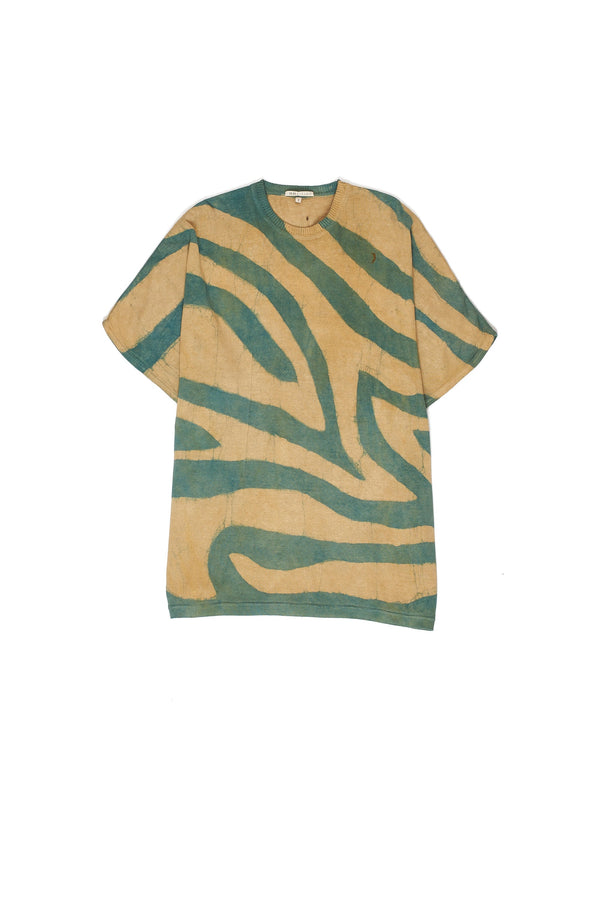 NATURAL GREEN HAND PAINTED RELAXED FIT T-SHIRT
