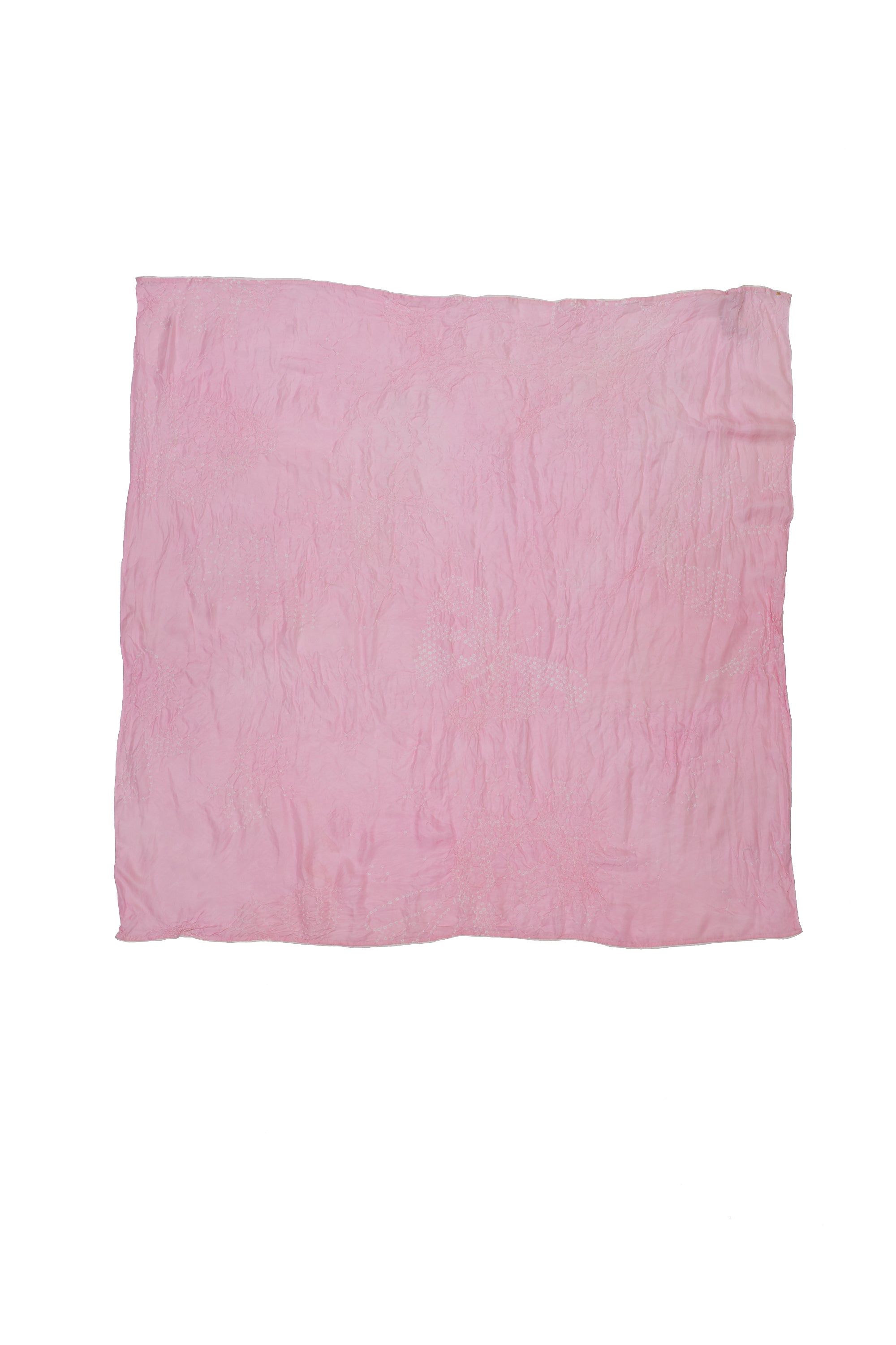 PINK WOOD SILK WITH BANDHANI SCARF