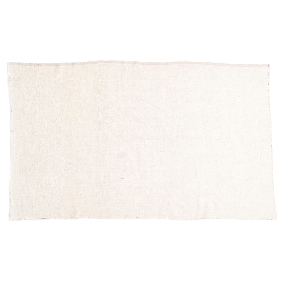 HANDPAINTED ORGANIC COTTON TOWEL IN ECRU