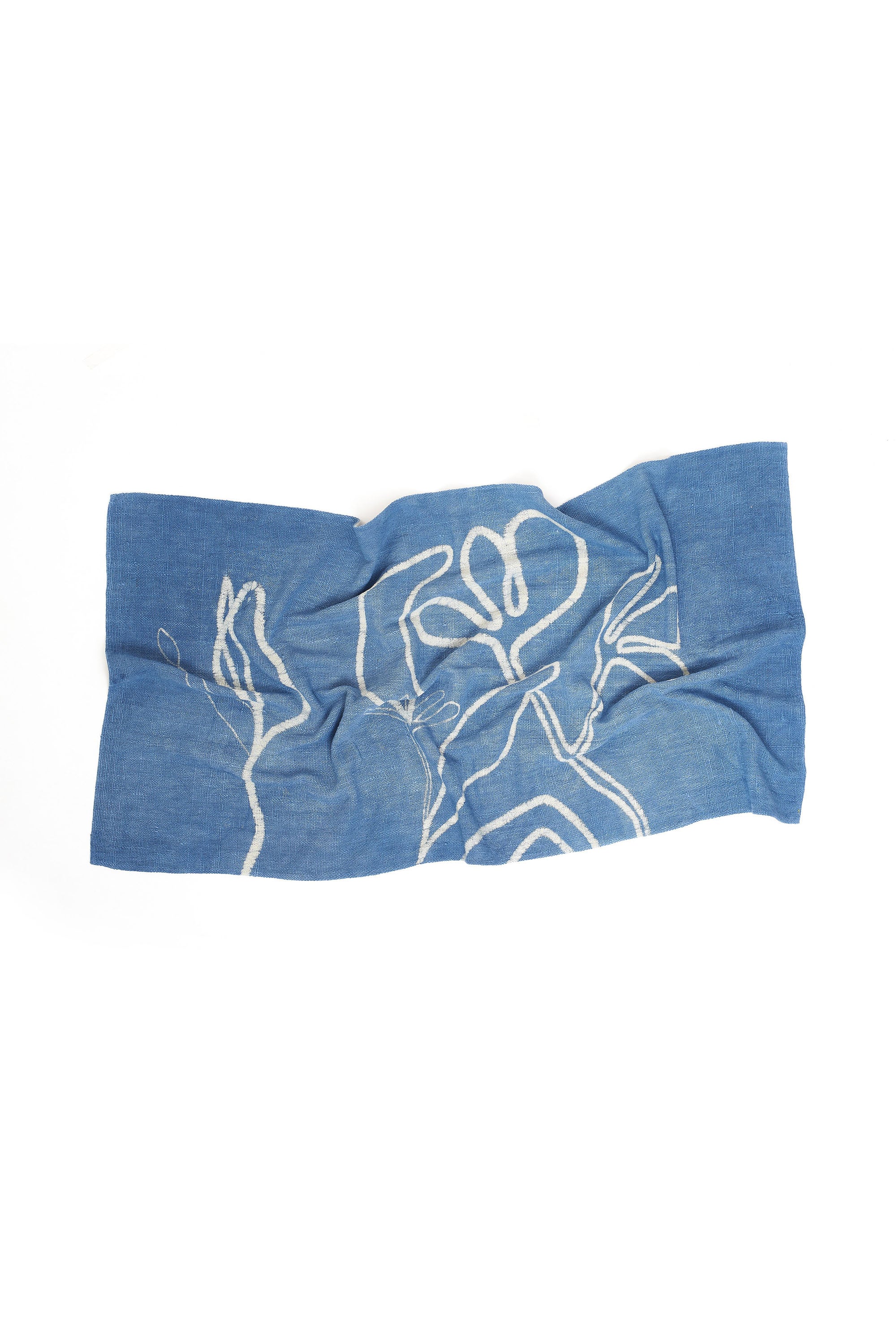 Indigo Handpainted Towel