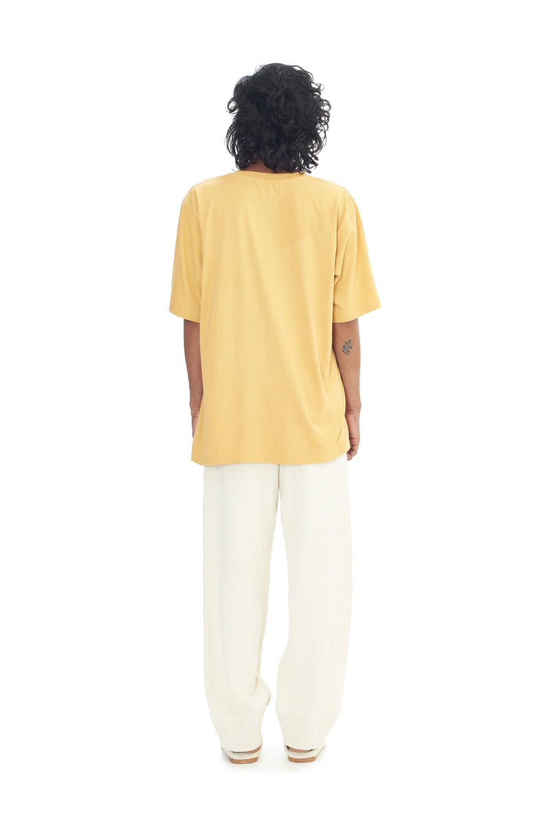 Ochre Yellow Solid Ungendered Organic Cotton T-Shirt