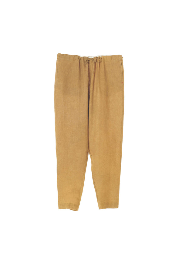 LINEN PANTS DYED IN POMEGRANATE SKIN