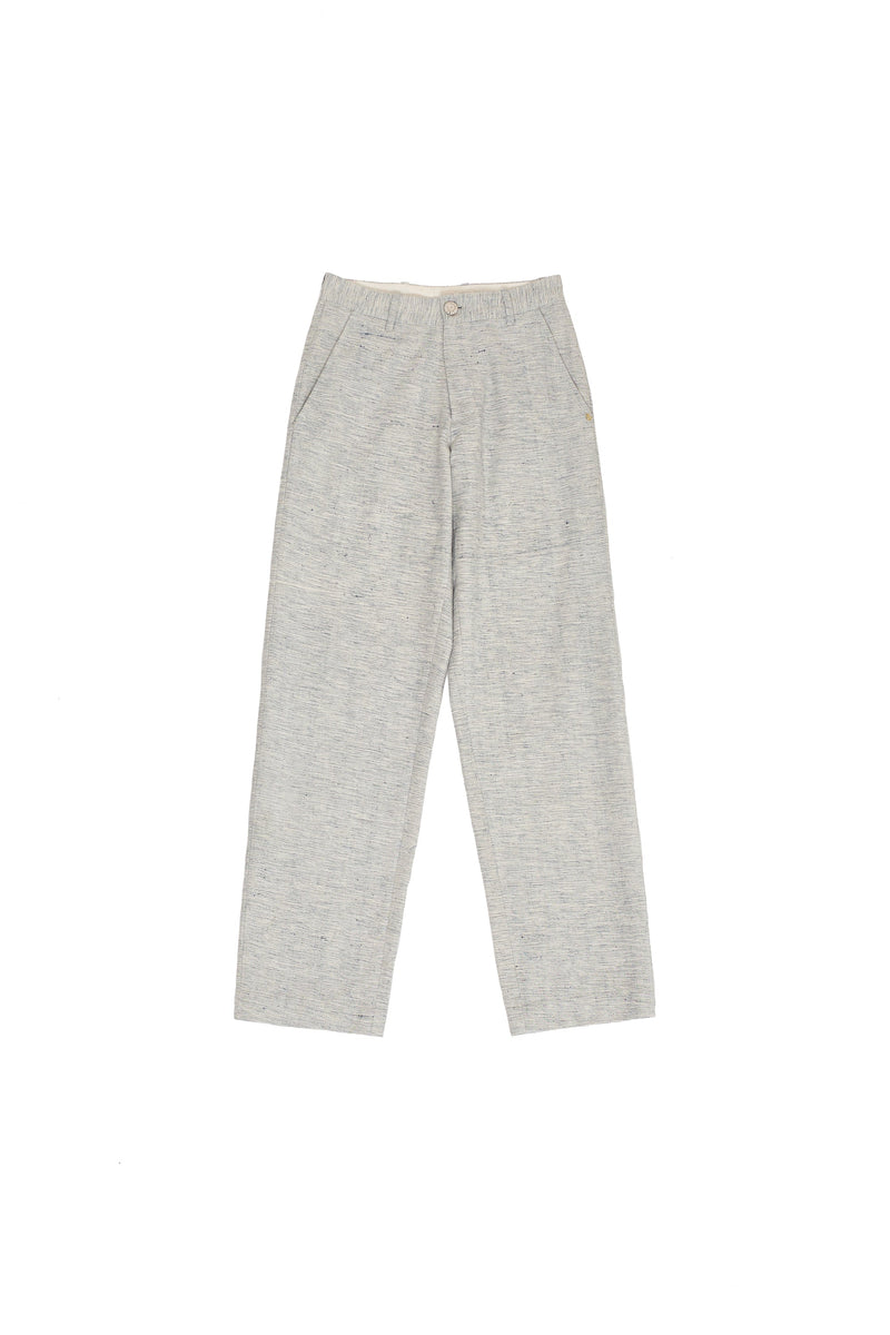 LIGHT INDIGO CRAFTED STRAIGHT FIT TROUSERS