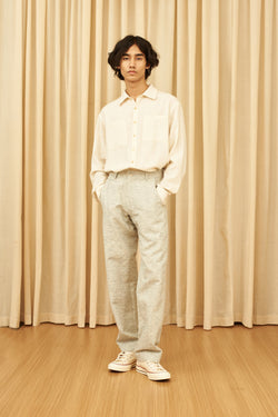 LIGHT INDIGO CRAFTED STRAIGHT FIT TROUSERS