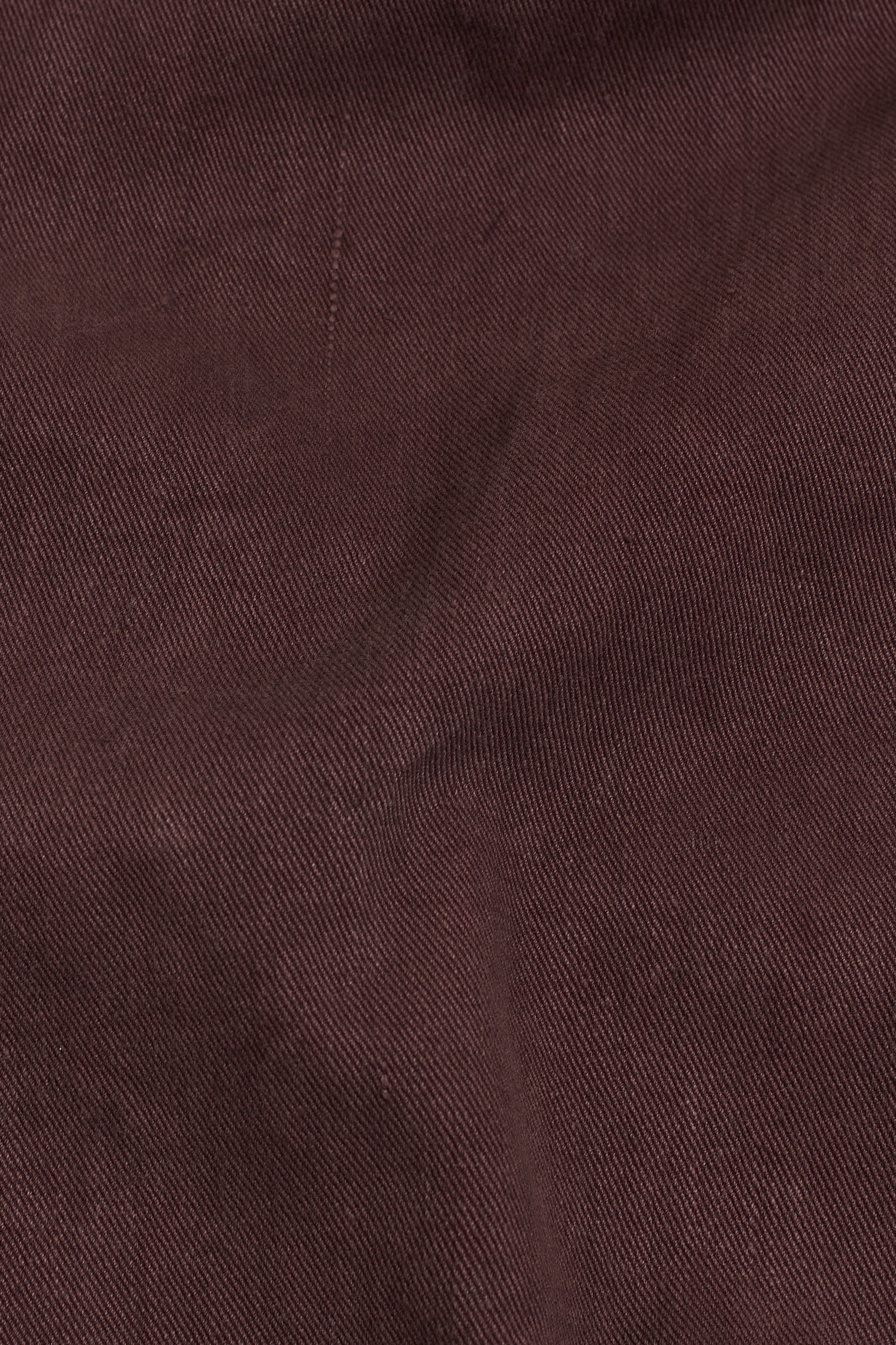BURNT UMBER HANDSPUN DENIM PLEATED TROUSER