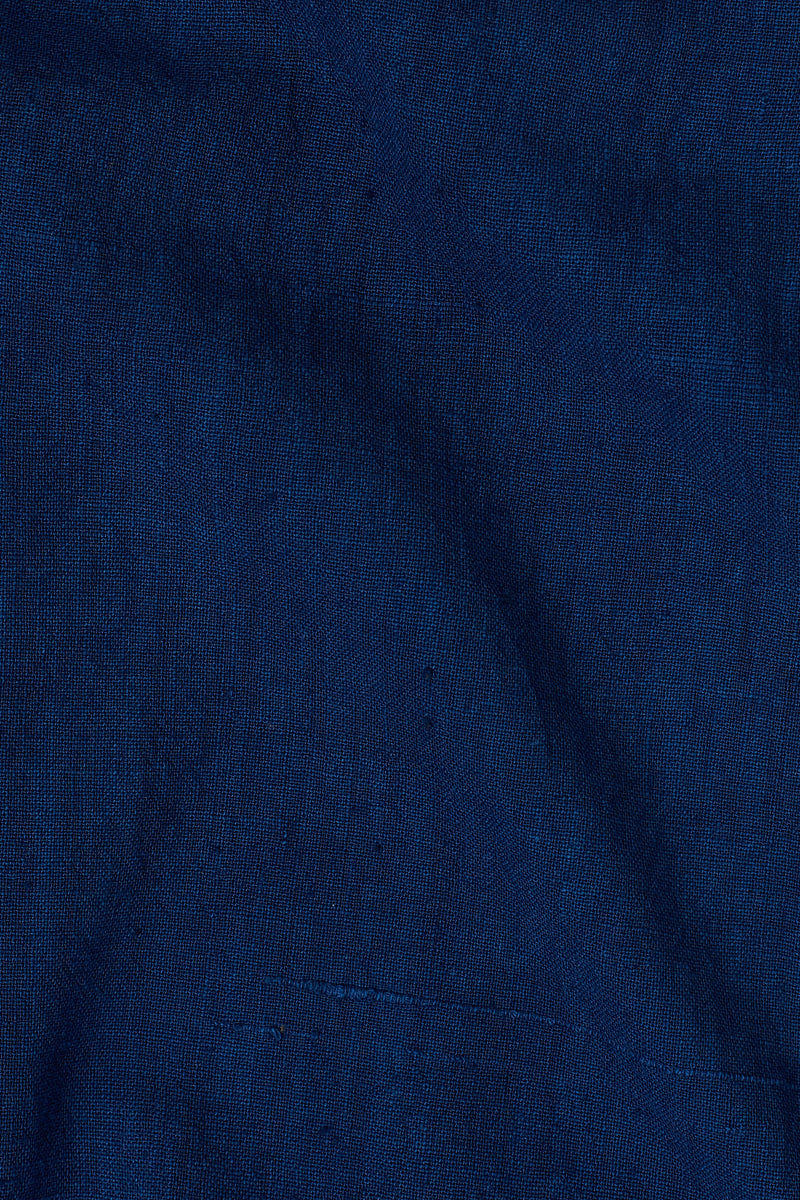 Indigo Dyed Fine Cotton Relaxed Fit Shirt