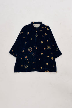 Madder Violet Velevet Bandhani Shirt